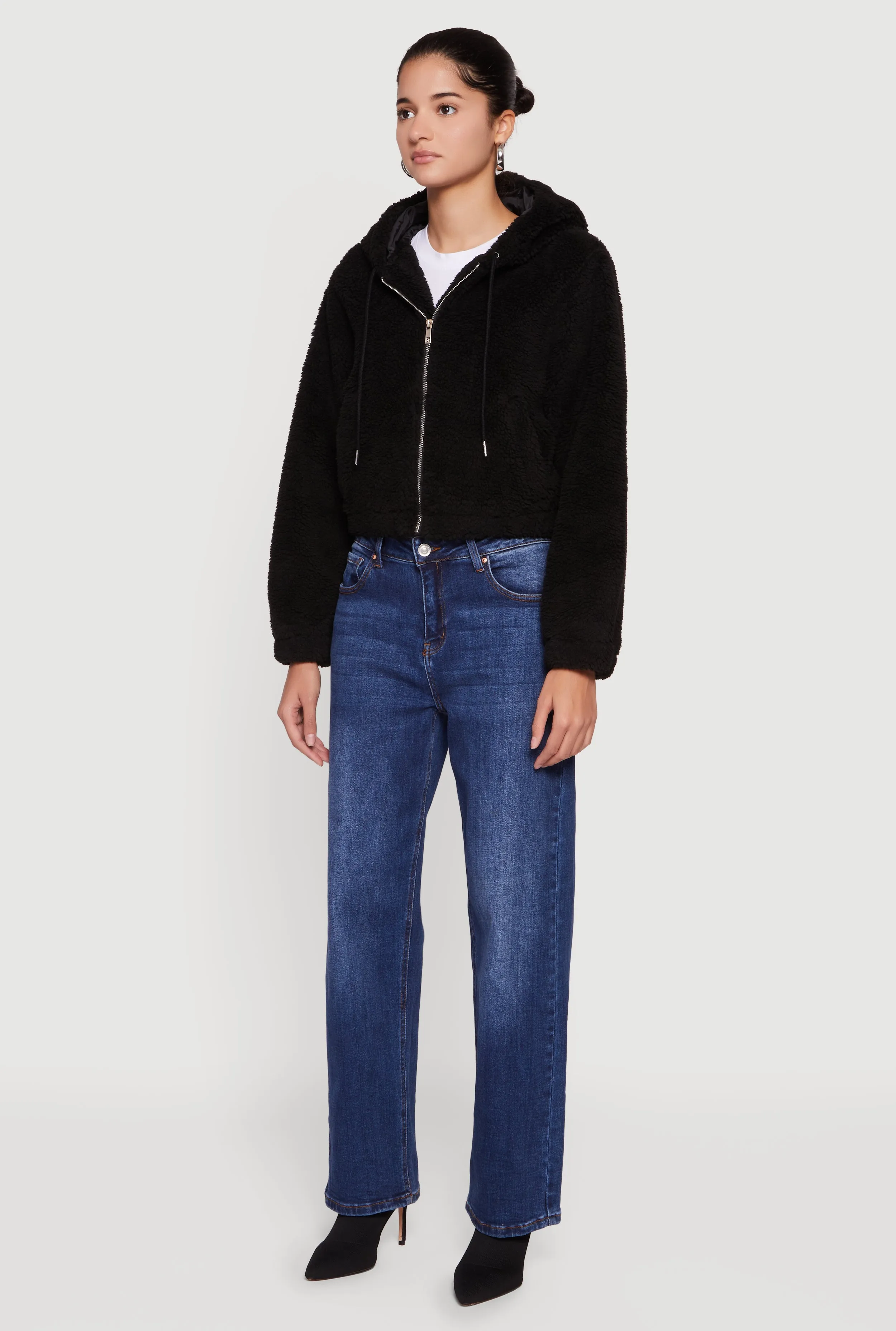 Sherpa Hooded Zip Front Jacket sold by Rainbow product image thumbnail 5
