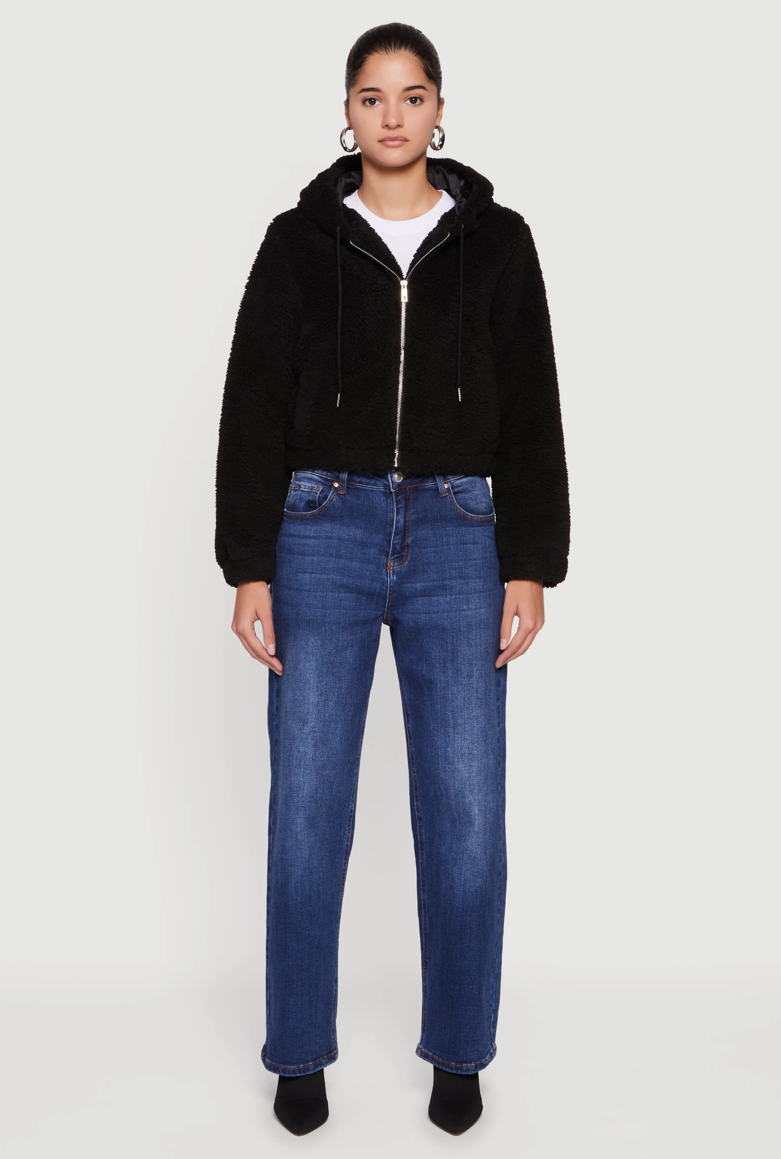 Sherpa Hooded Zip Front Jacket sold by Rainbow product image thumbnail 3