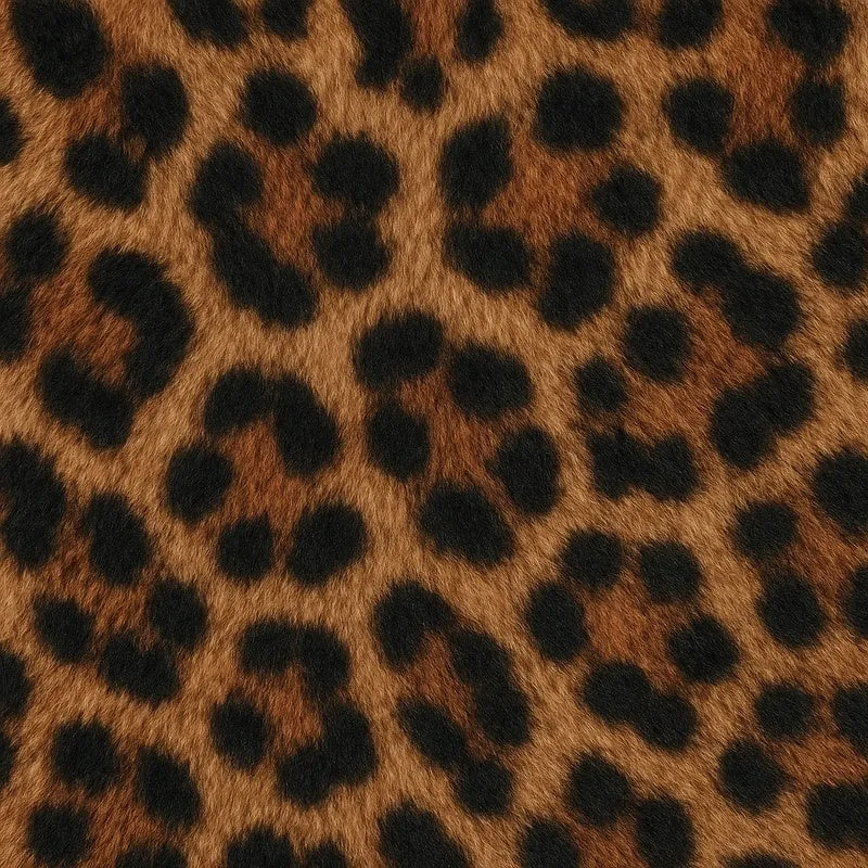 Leopard Print Faux Fur Cropped One Button Jacket sold by Rainbow product image thumbnail 4