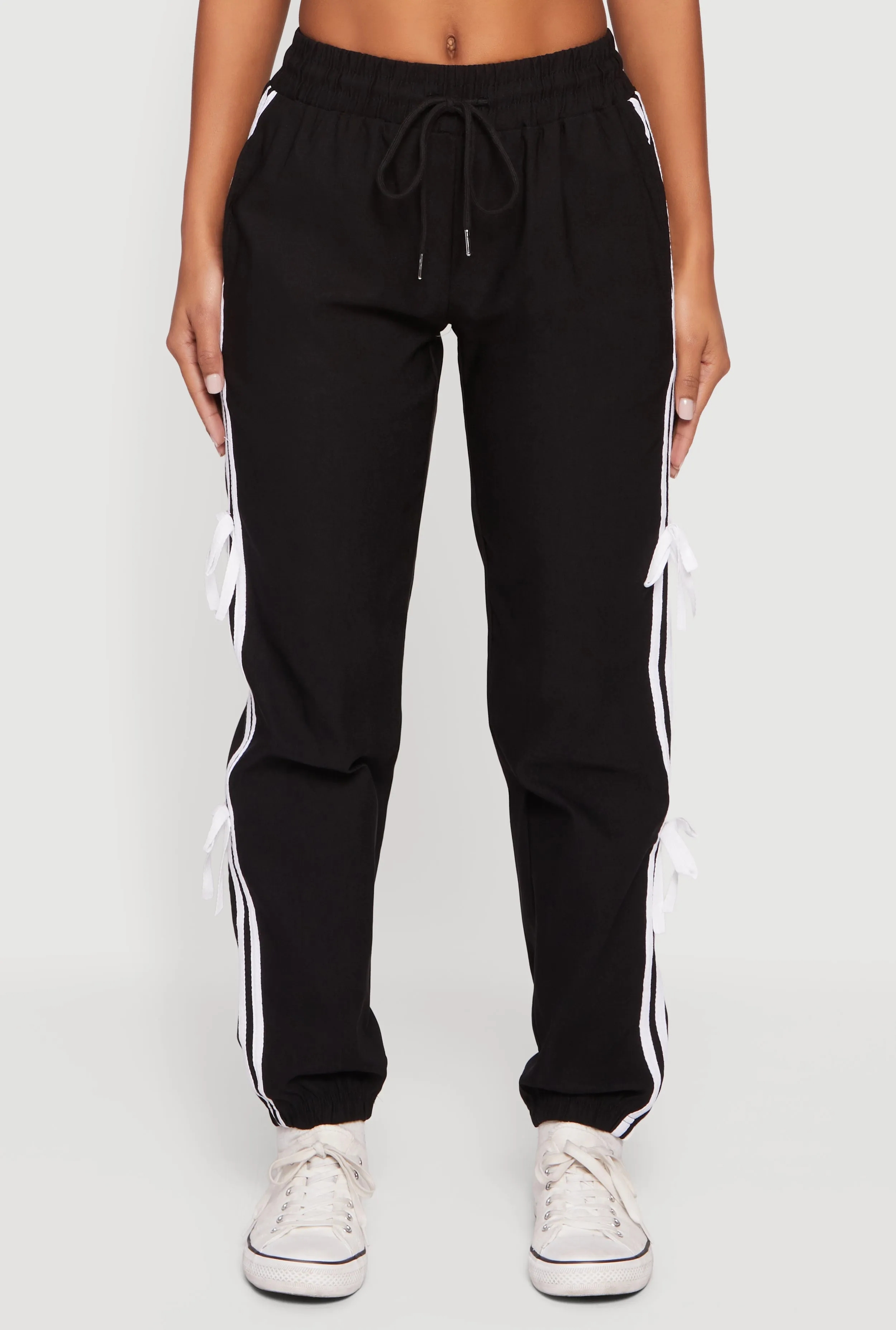 Bow Varsity Stripe Side Drawstring Waist Joggers sold by Rainbow product image thumbnail 5