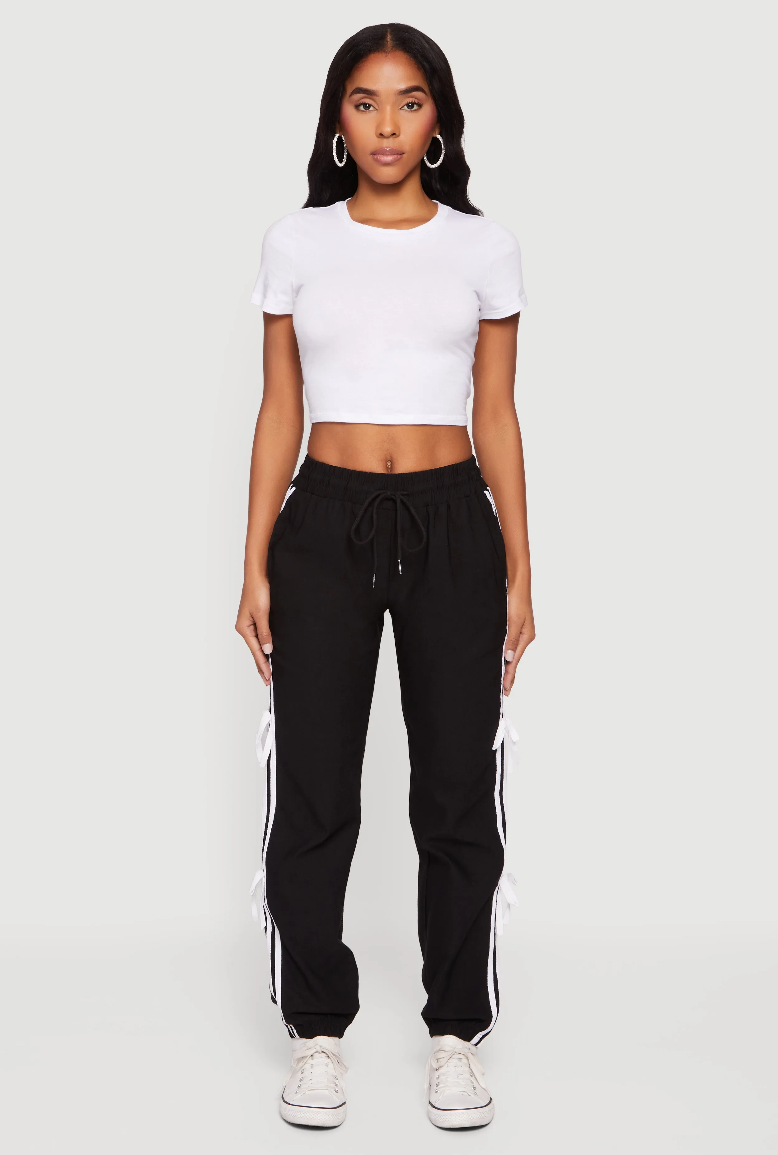Bow Varsity Stripe Side Drawstring Waist Joggers sold by Rainbow product image thumbnail 2