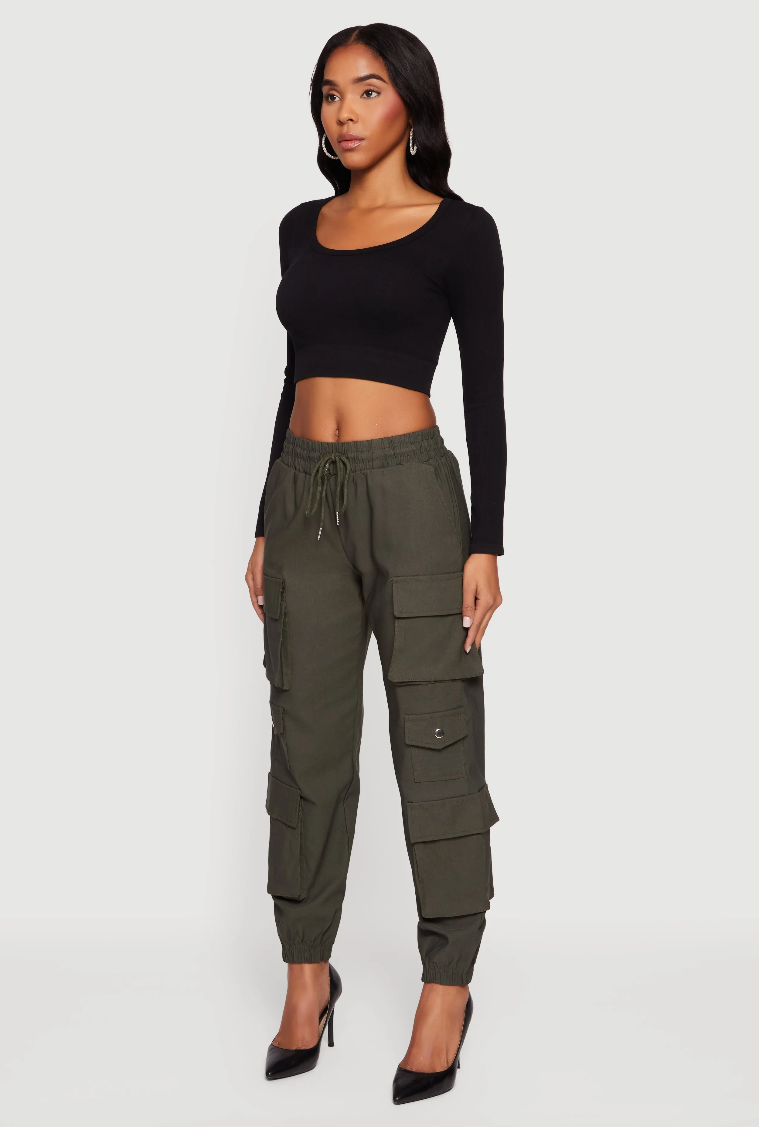 Drawstring Waist Utility Joggers sold by Rainbow product image thumbnail 3