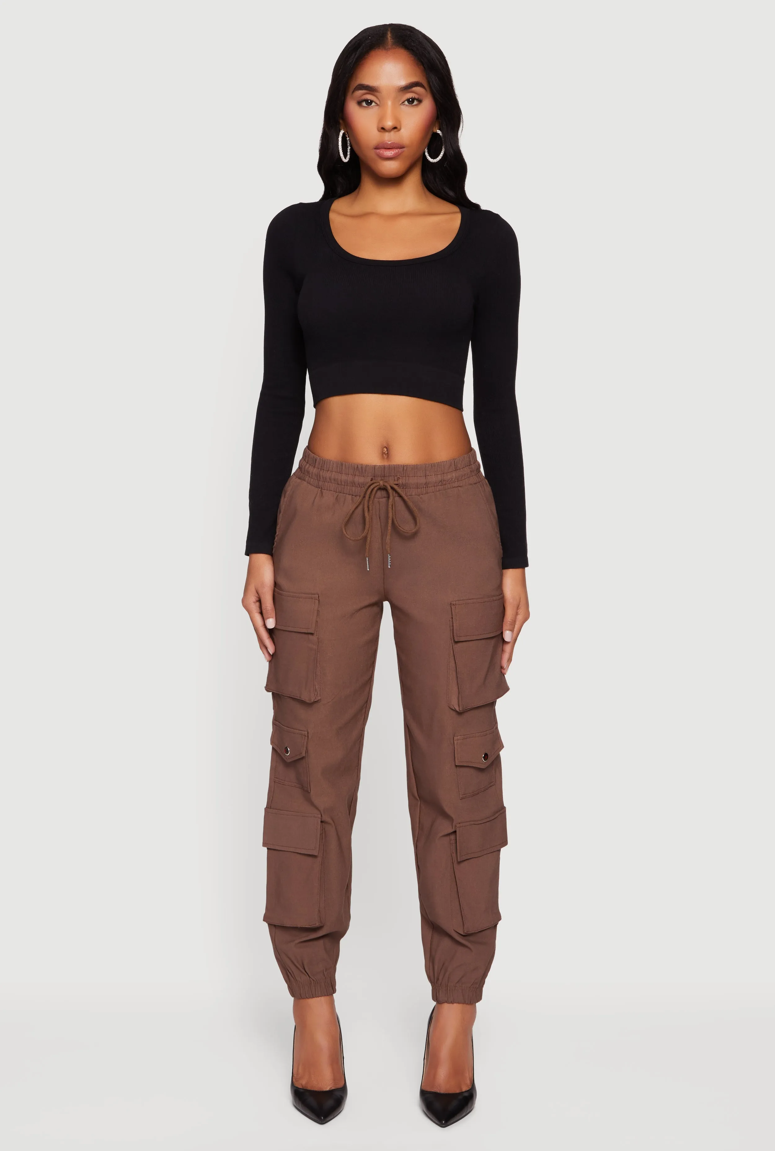 Drawstring Waist Utility Joggers sold by Rainbow product image thumbnail 2