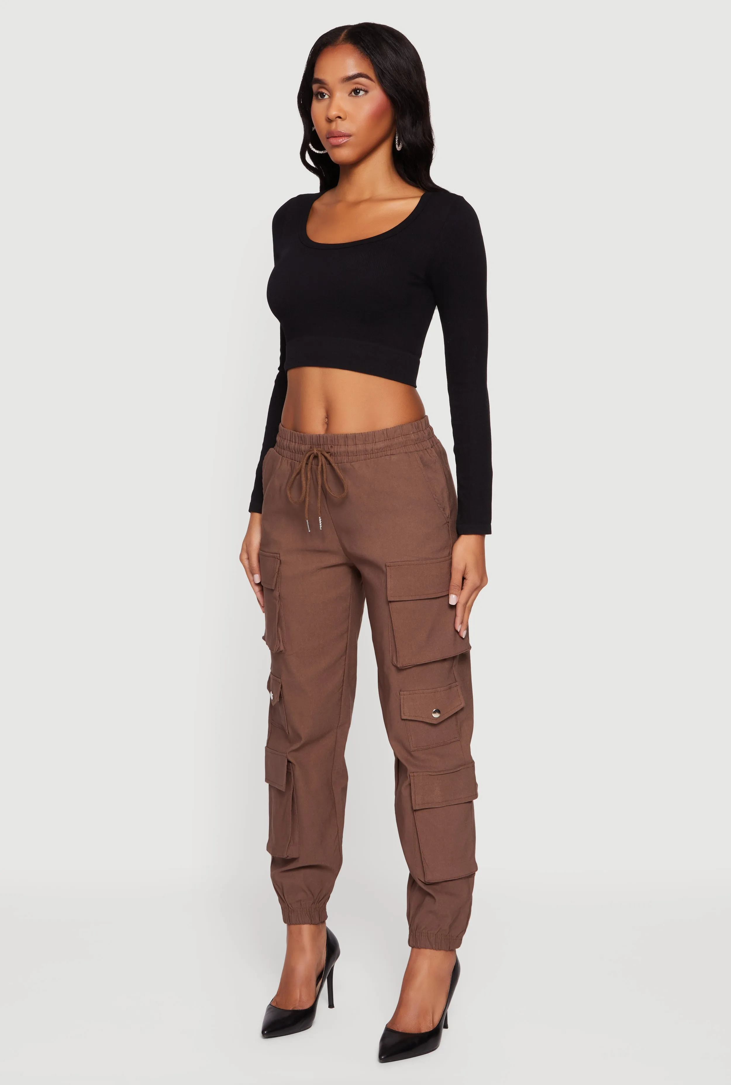 Drawstring Waist Utility Joggers sold by Rainbow product image thumbnail 3