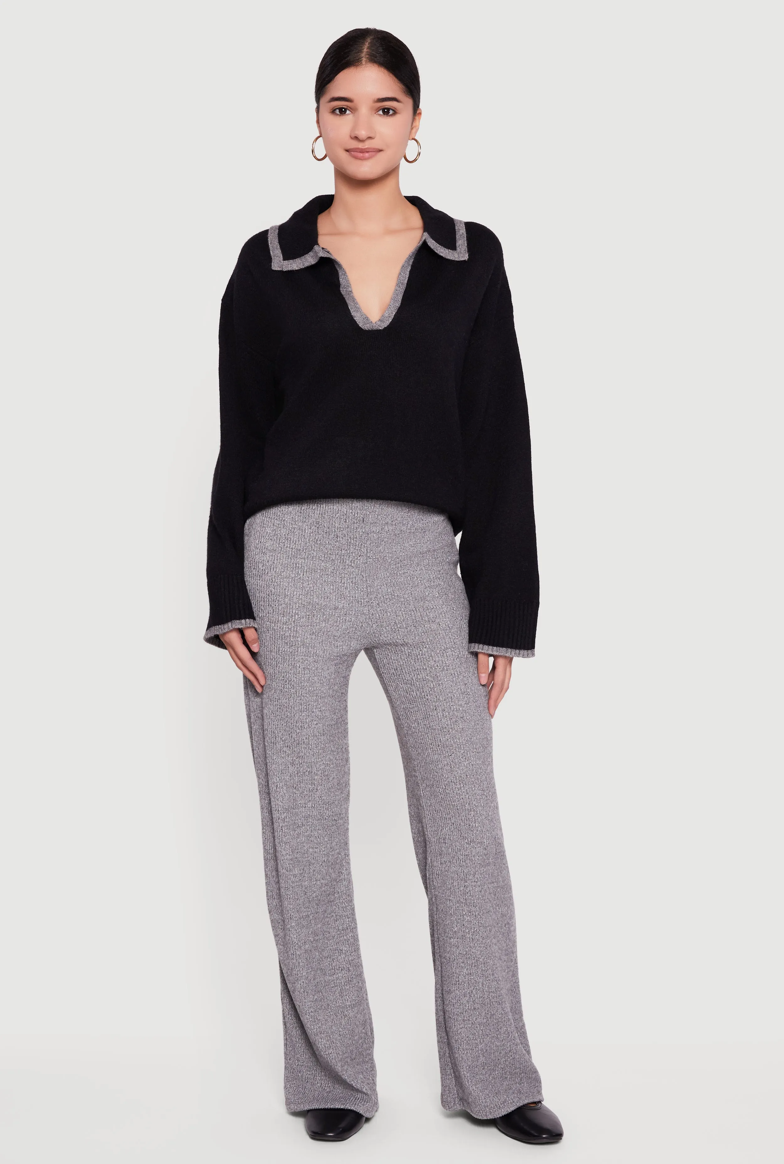 Brushed Rib Knit Pull On Pants sold by Rainbow