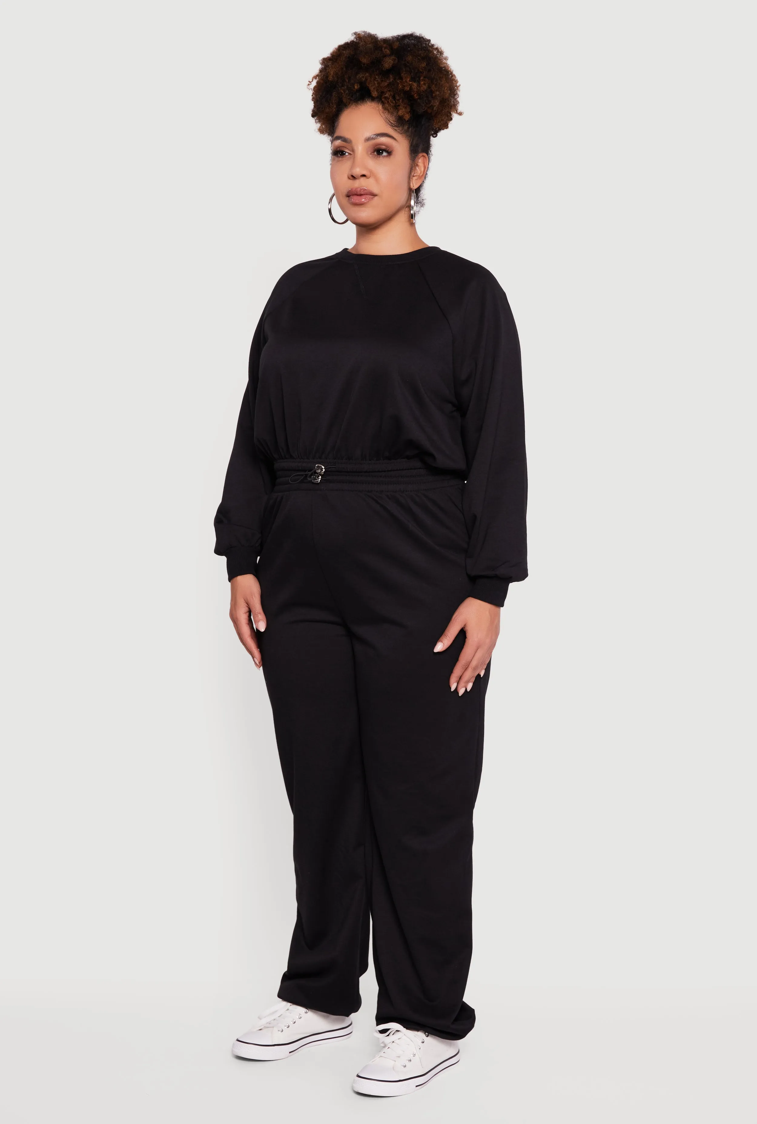 Plus Size Almost Famous Drawstring Hem Sweatshirt sold by Rainbow product image thumbnail 5