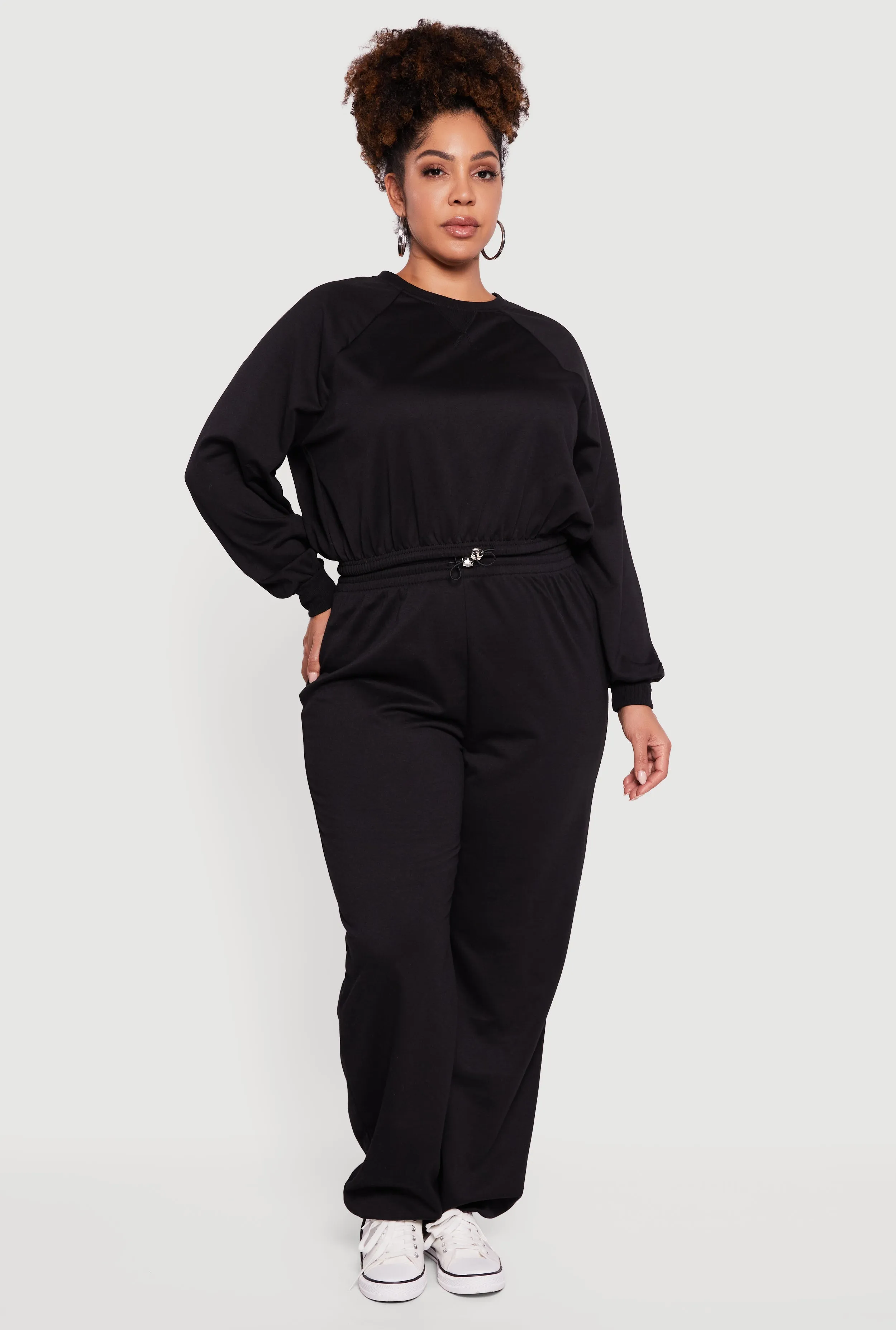 Plus Size Almost Famous Drawstring Hem Sweatshirt sold by Rainbow product image thumbnail 2