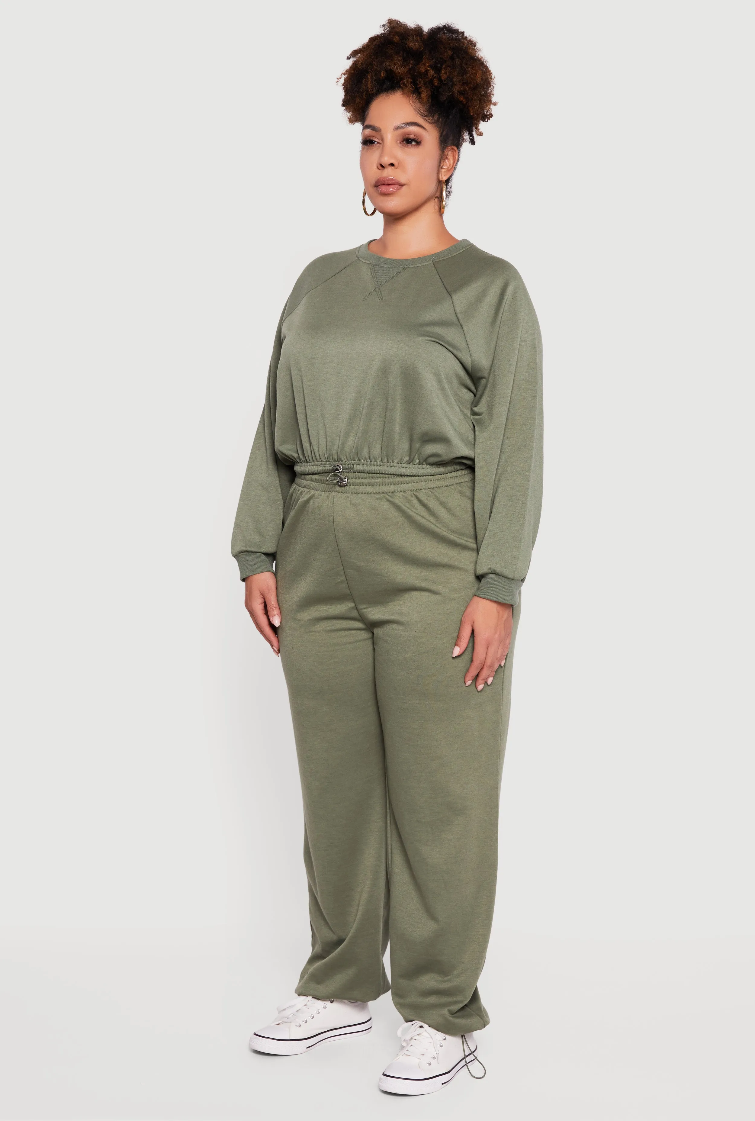 Plus Size Almost Famous Drawstring Hem Sweatshirt sold by Rainbow product image thumbnail 5