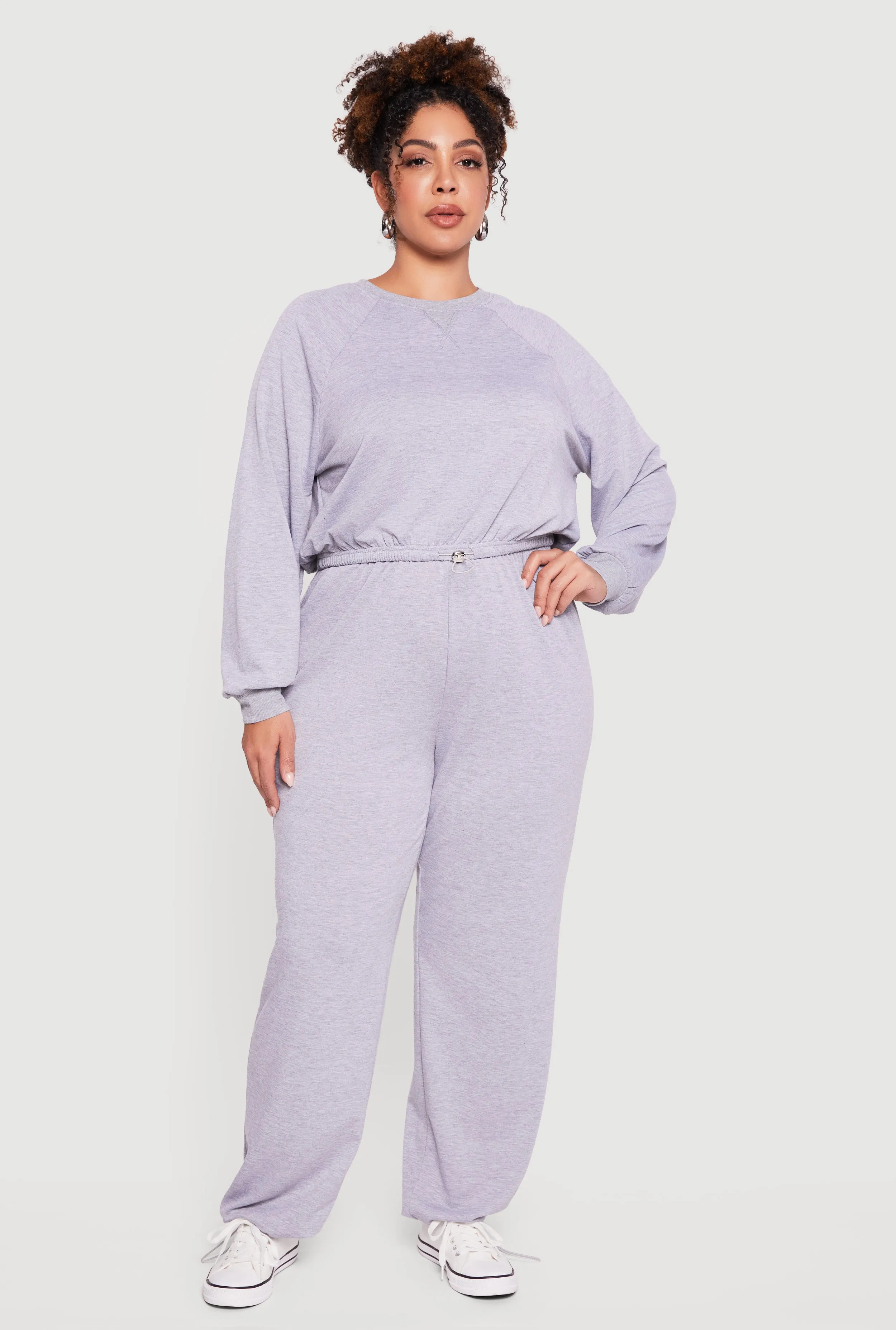 Plus Size Almost Famous Drawstring Hem Sweatshirt sold by Rainbow product image thumbnail 2