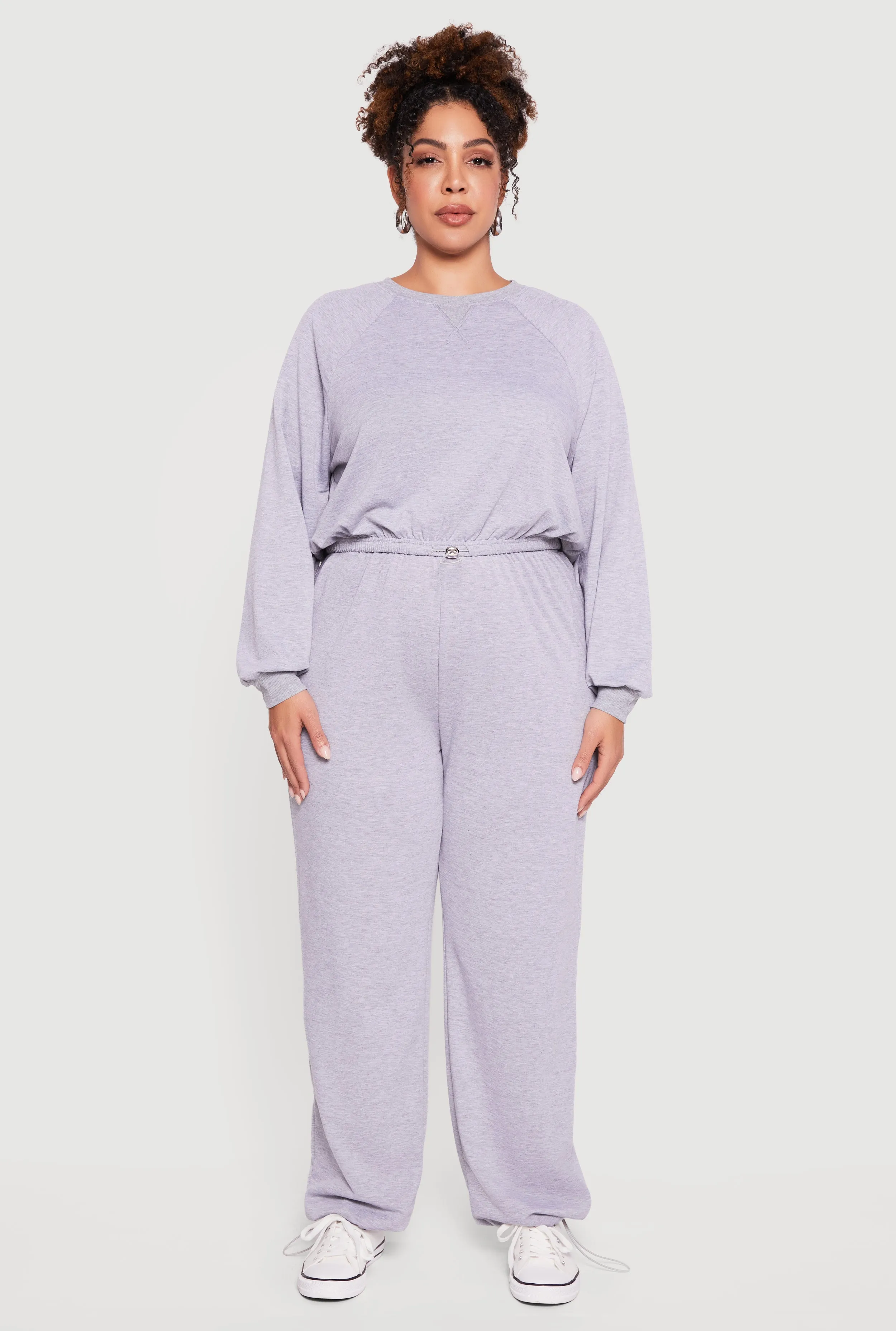 Plus Size Almost Famous Drawstring Hem Sweatshirt sold by Rainbow product image thumbnail 3