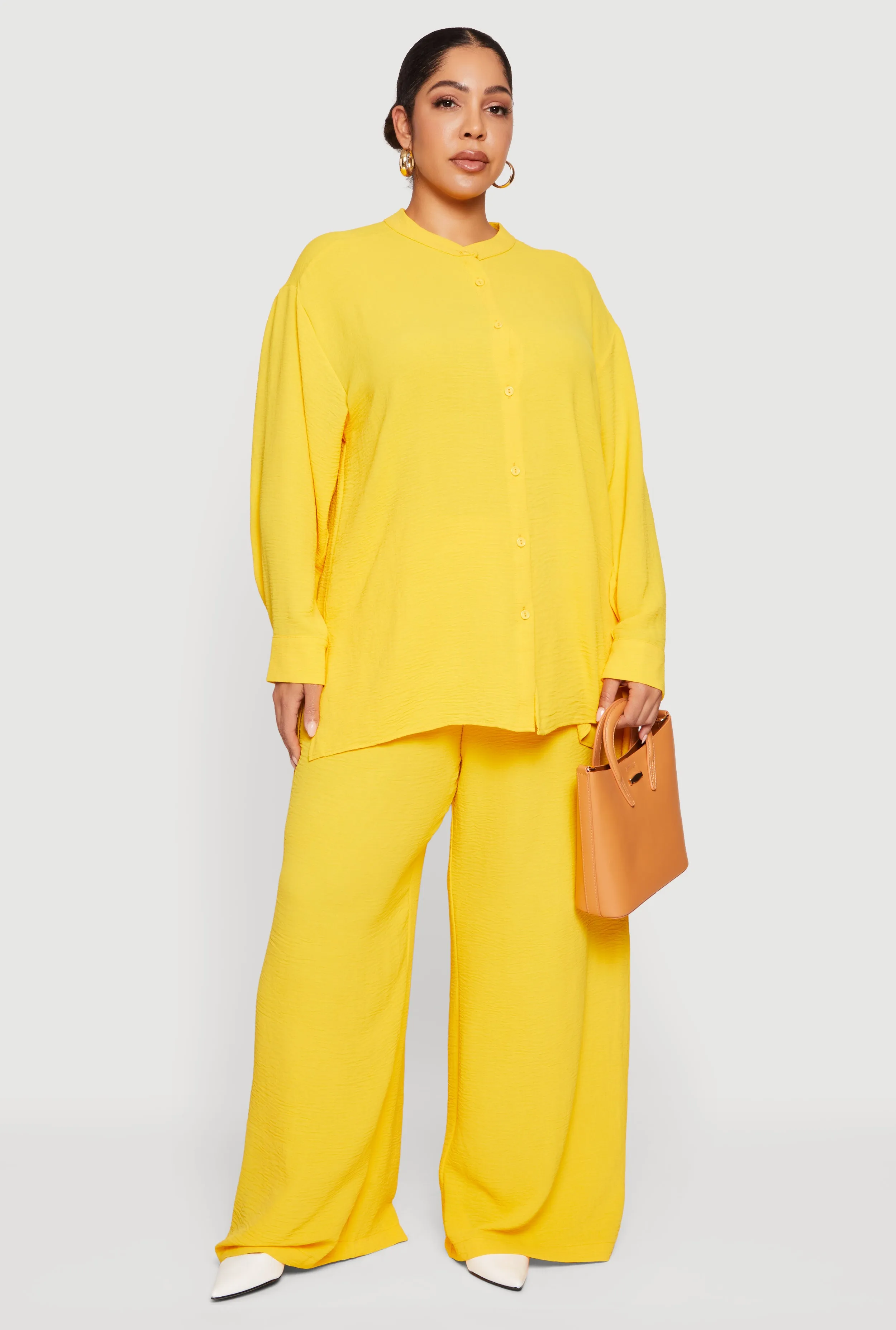 Plus Size Crepe Knit Wide Leg Pants sold by Rainbow