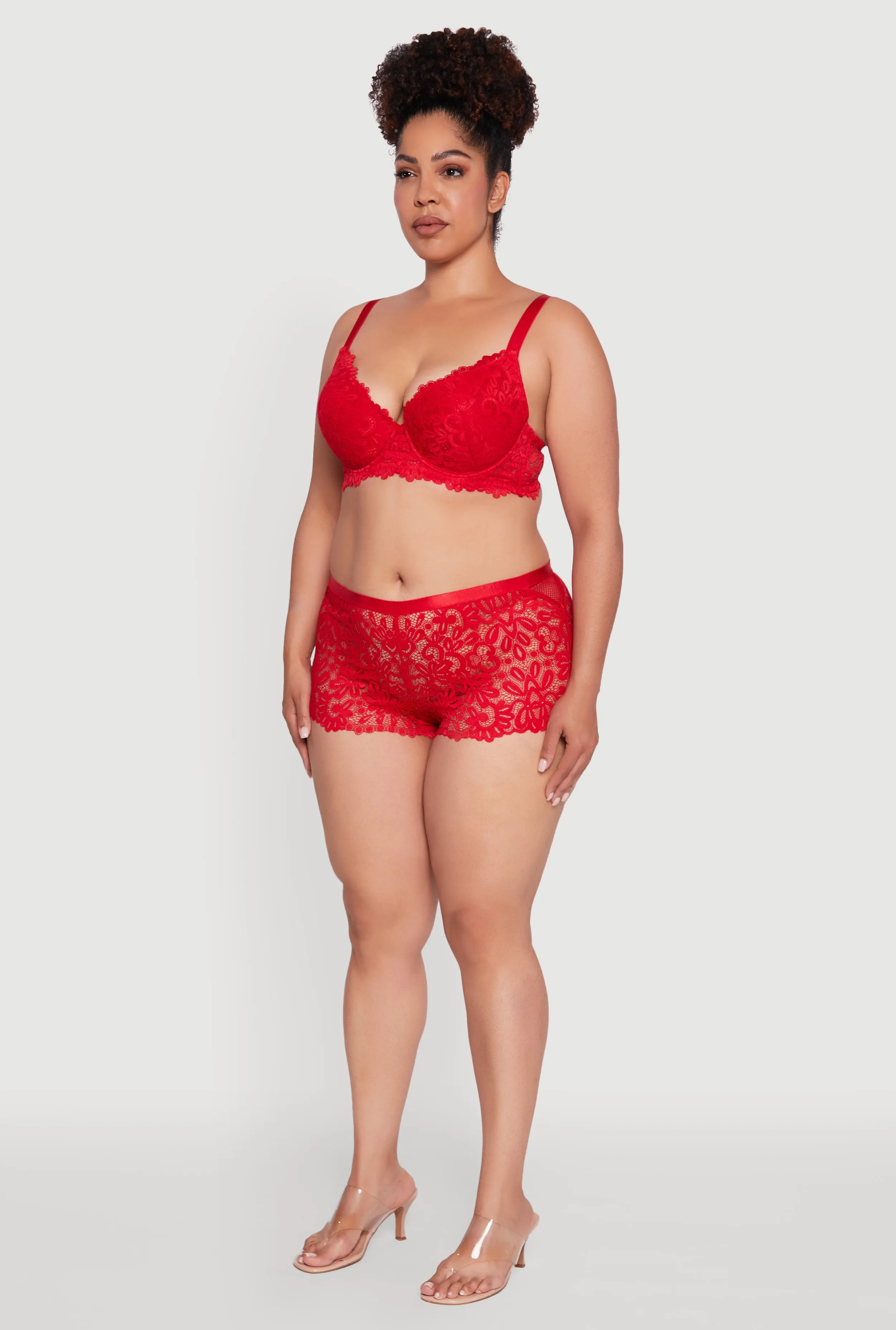 Plus Size Abstract Lace Boyshort Panty sold by Rainbow product image thumbnail 5