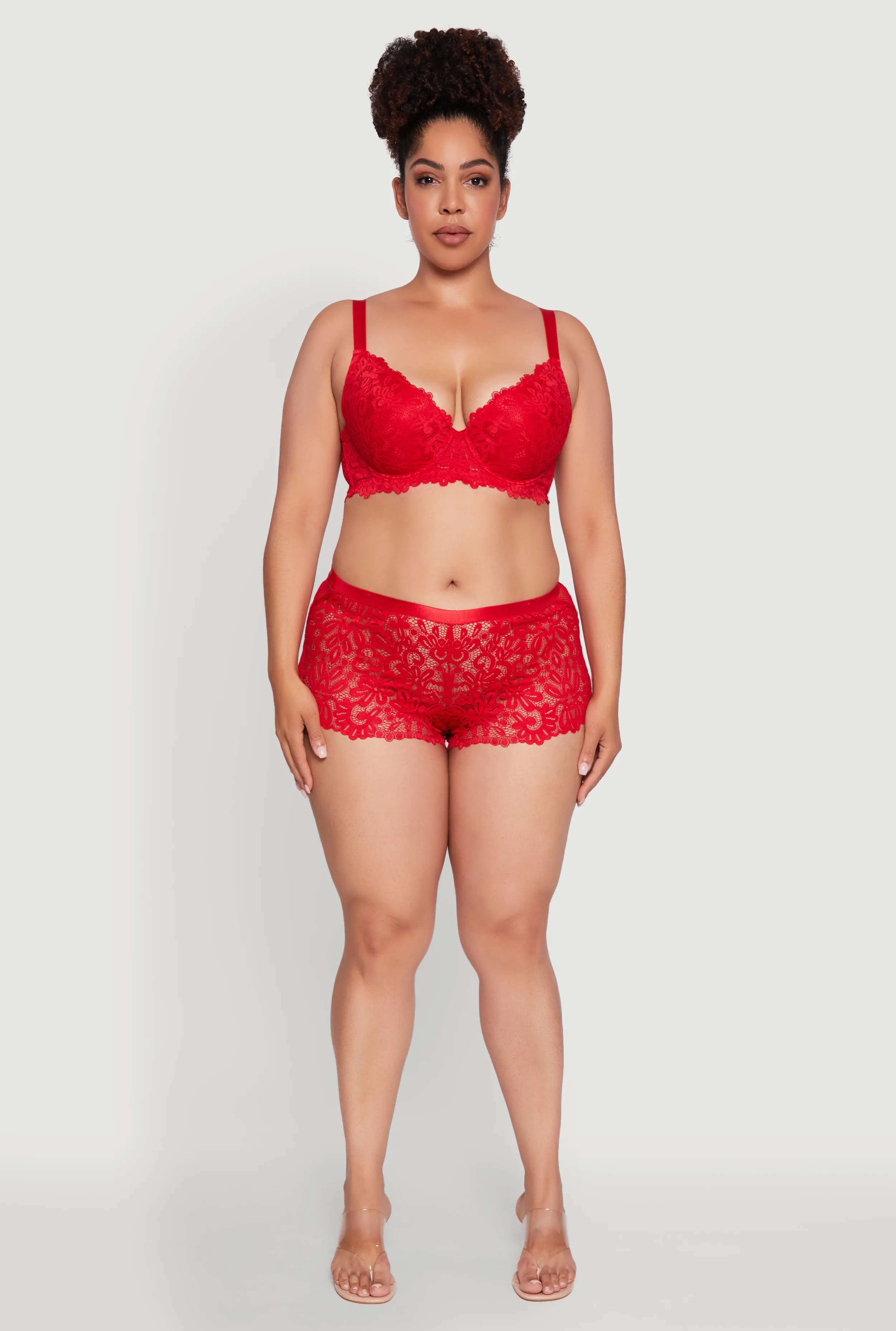 Plus Size Abstract Lace Boyshort Panty sold by Rainbow product image thumbnail 2