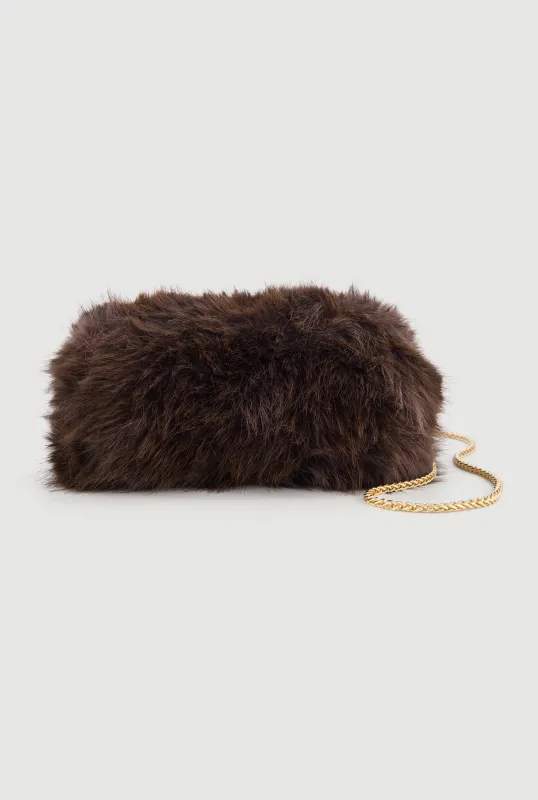 Faux Fur Hand Muff Convertible Clutch Bag sold by Rainbow