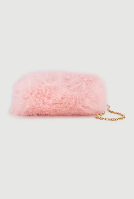 Faux Fur Hand Muff Convertible Clutch Bag sold by Rainbow