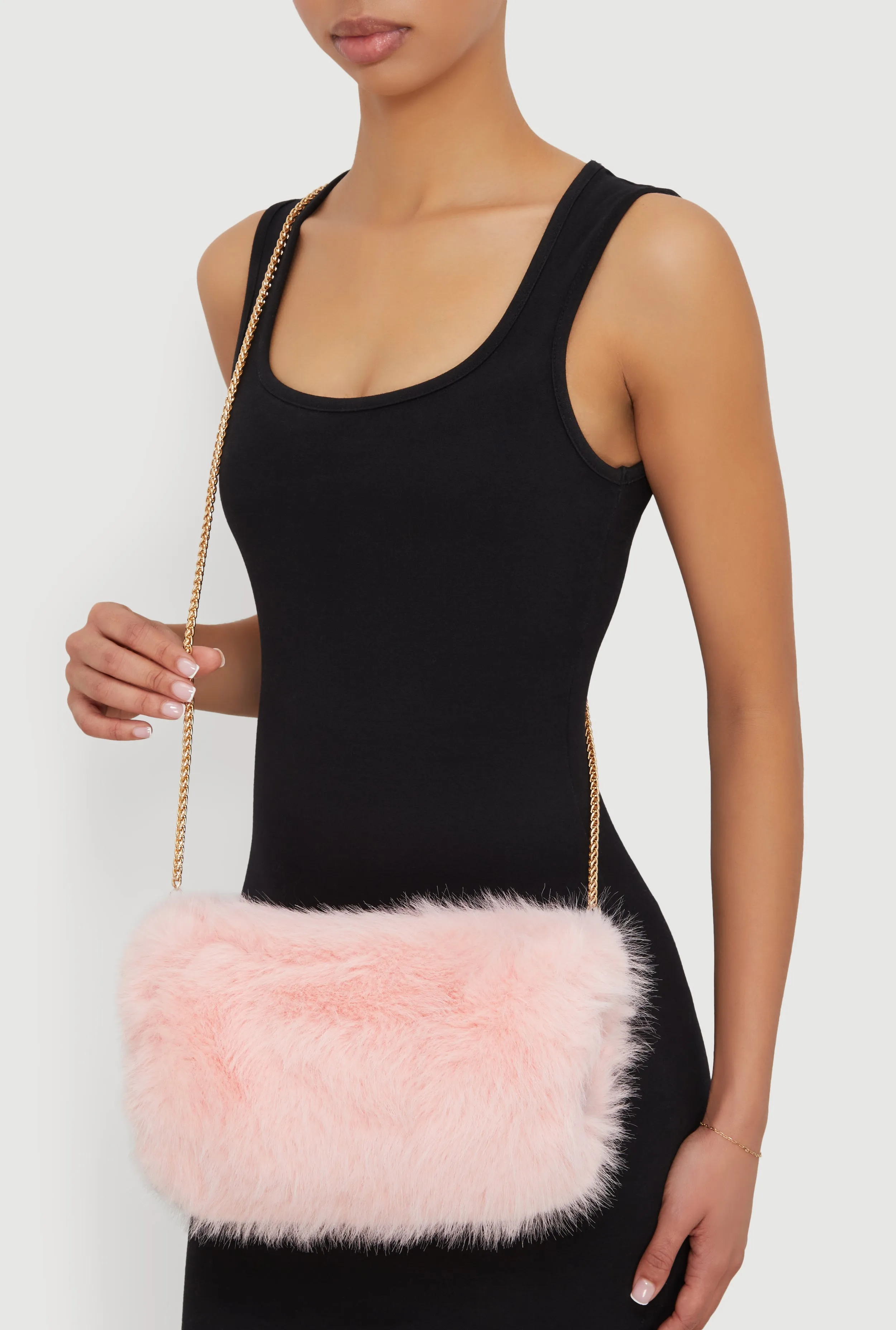 Faux Fur Hand Muff Convertible Clutch Bag sold by Rainbow product image thumbnail 2