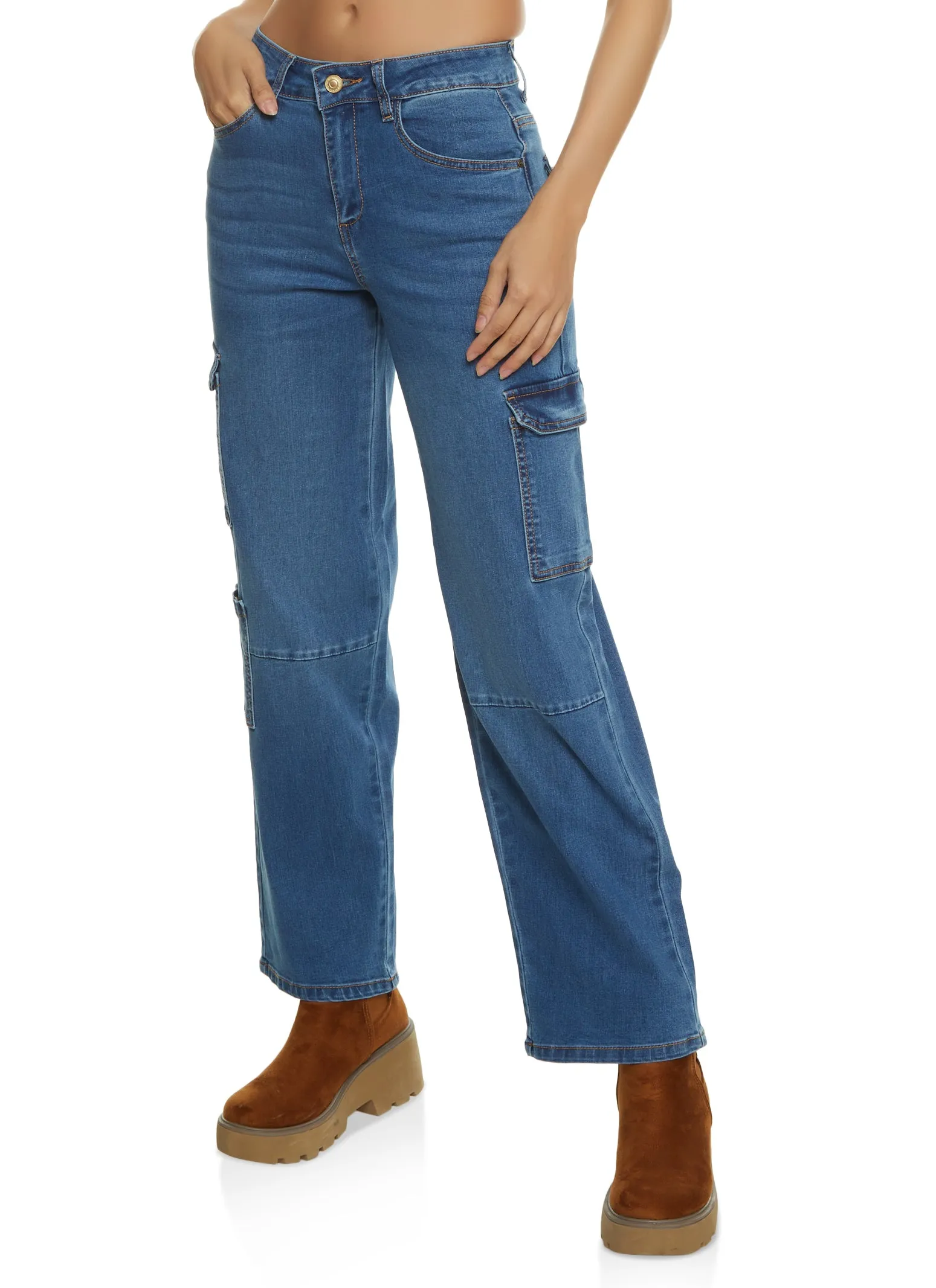 WAX Straight Leg Flap Pocket Cargo Jeans sold by Rainbow product image thumbnail 2