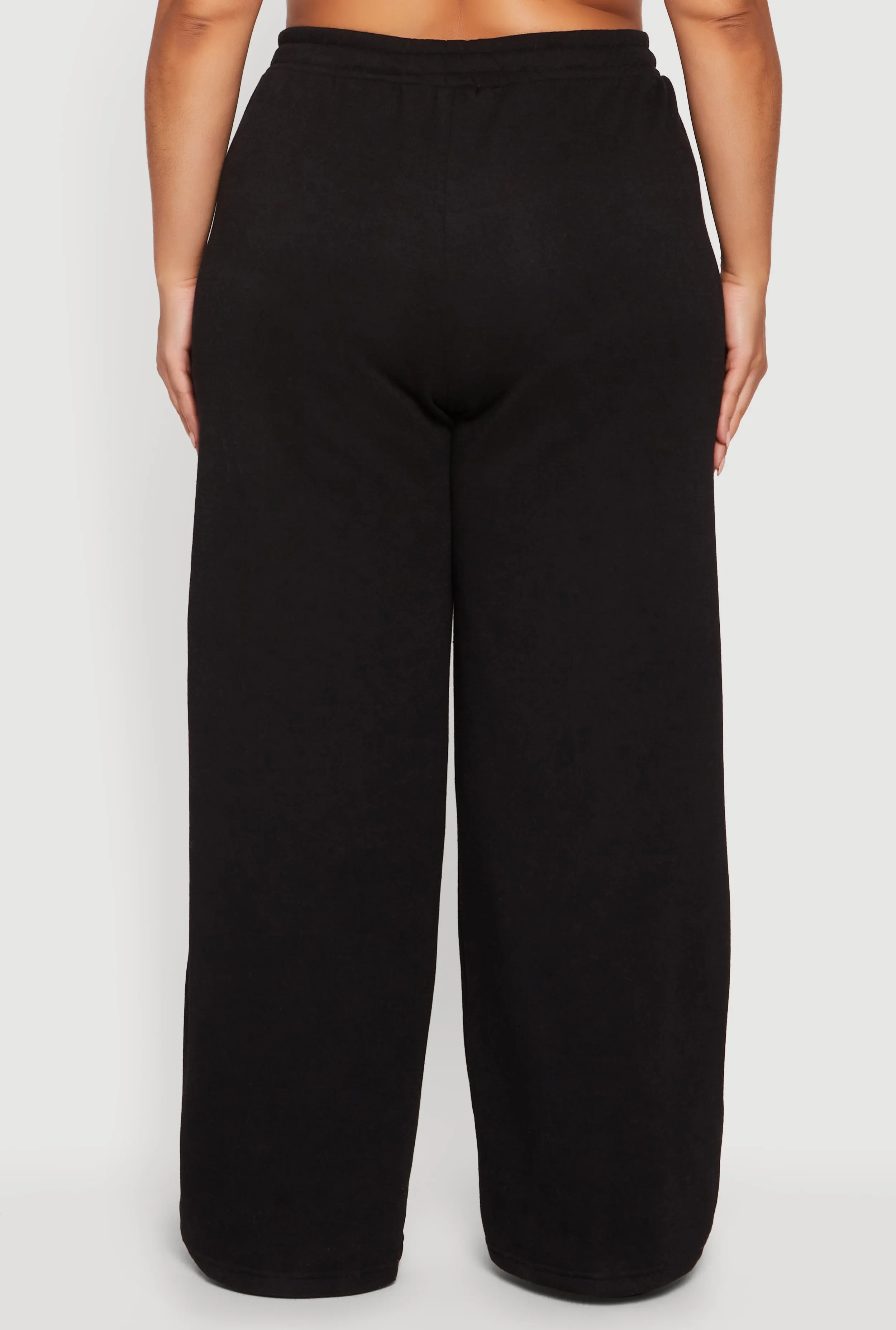 Plus Size High Waisted Wide Leg Sweatpants sold by Rainbow product image thumbnail 5