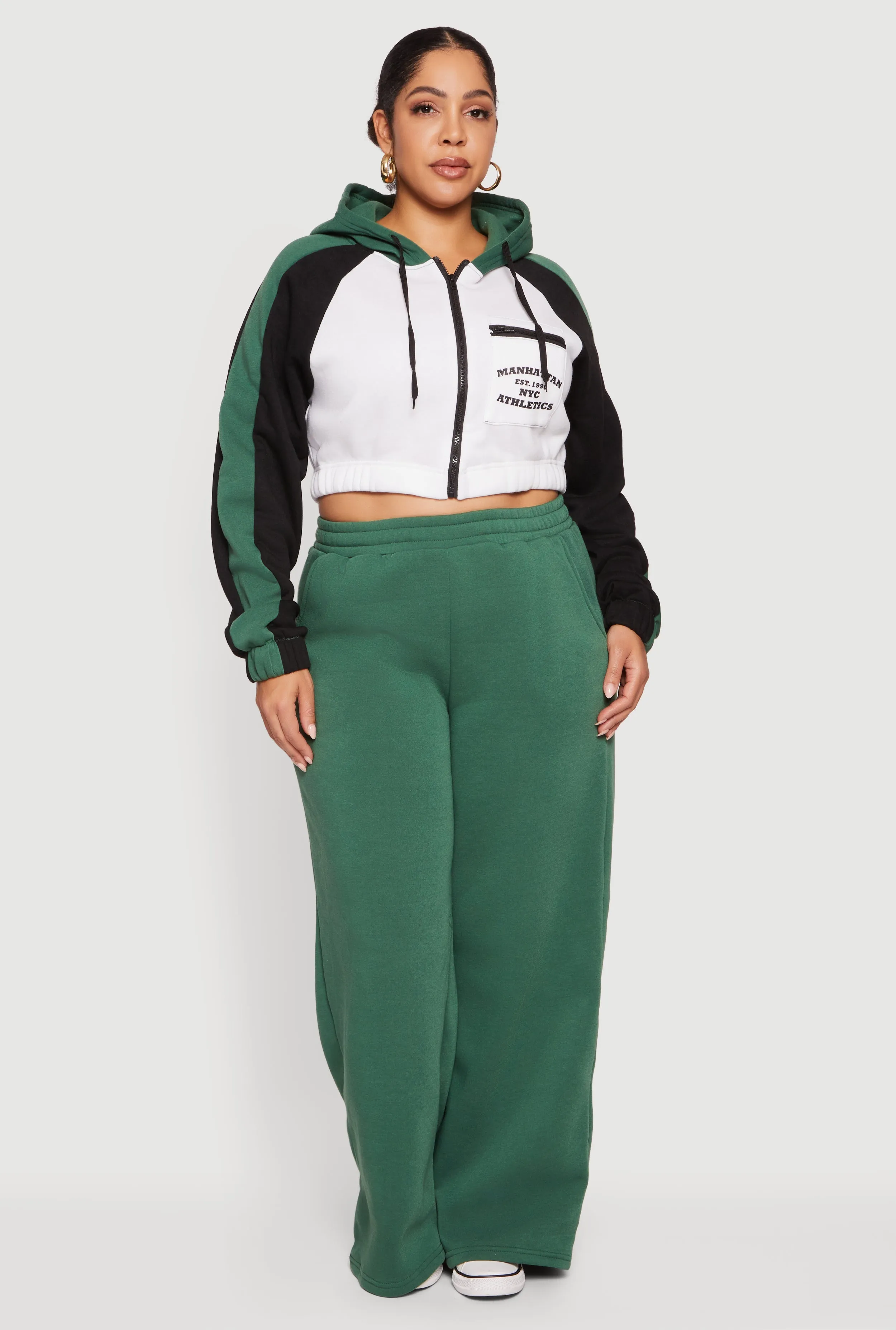 Plus Size High Waisted Wide Leg Sweatpants sold by Rainbow product image thumbnail 2