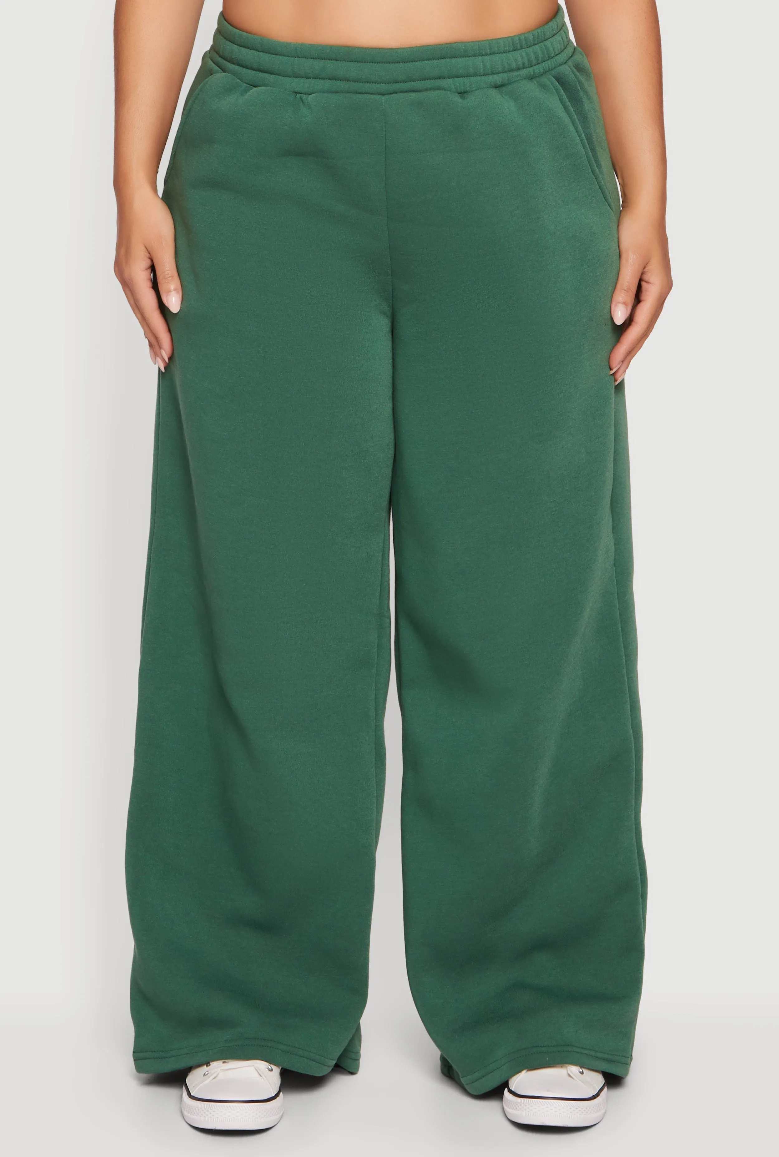 Plus Size High Waisted Wide Leg Sweatpants sold by Rainbow product image thumbnail 3