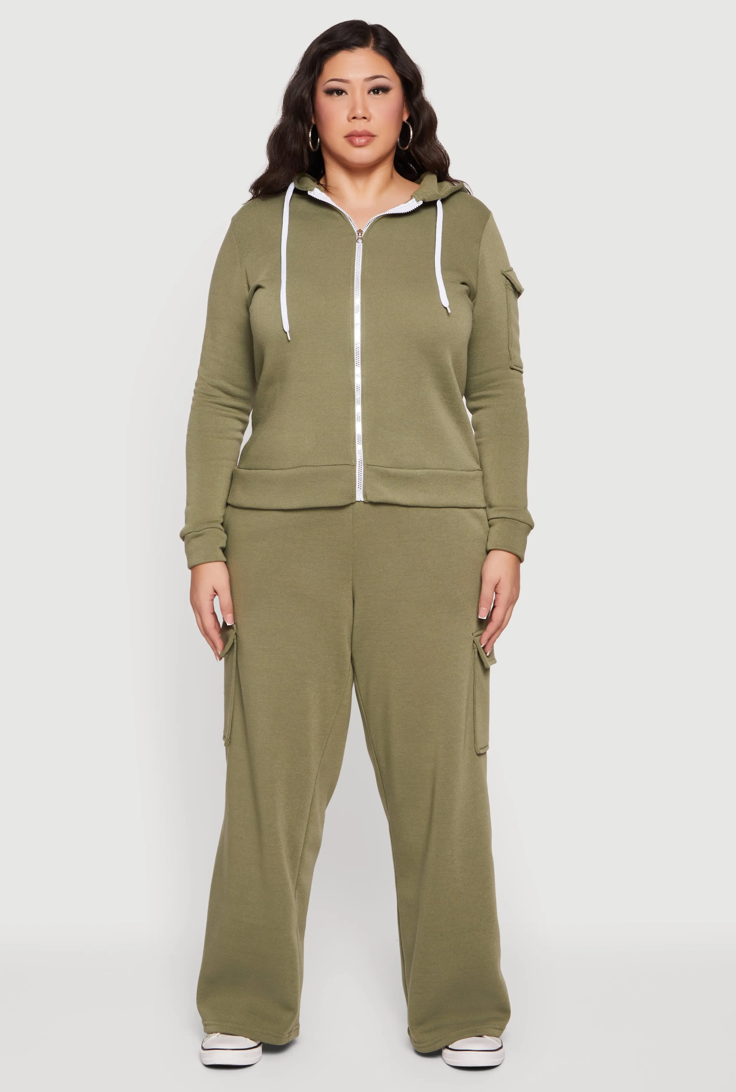 Plus Size Drawstring Waist Cargo Sweatpants sold by Rainbow product image thumbnail 2