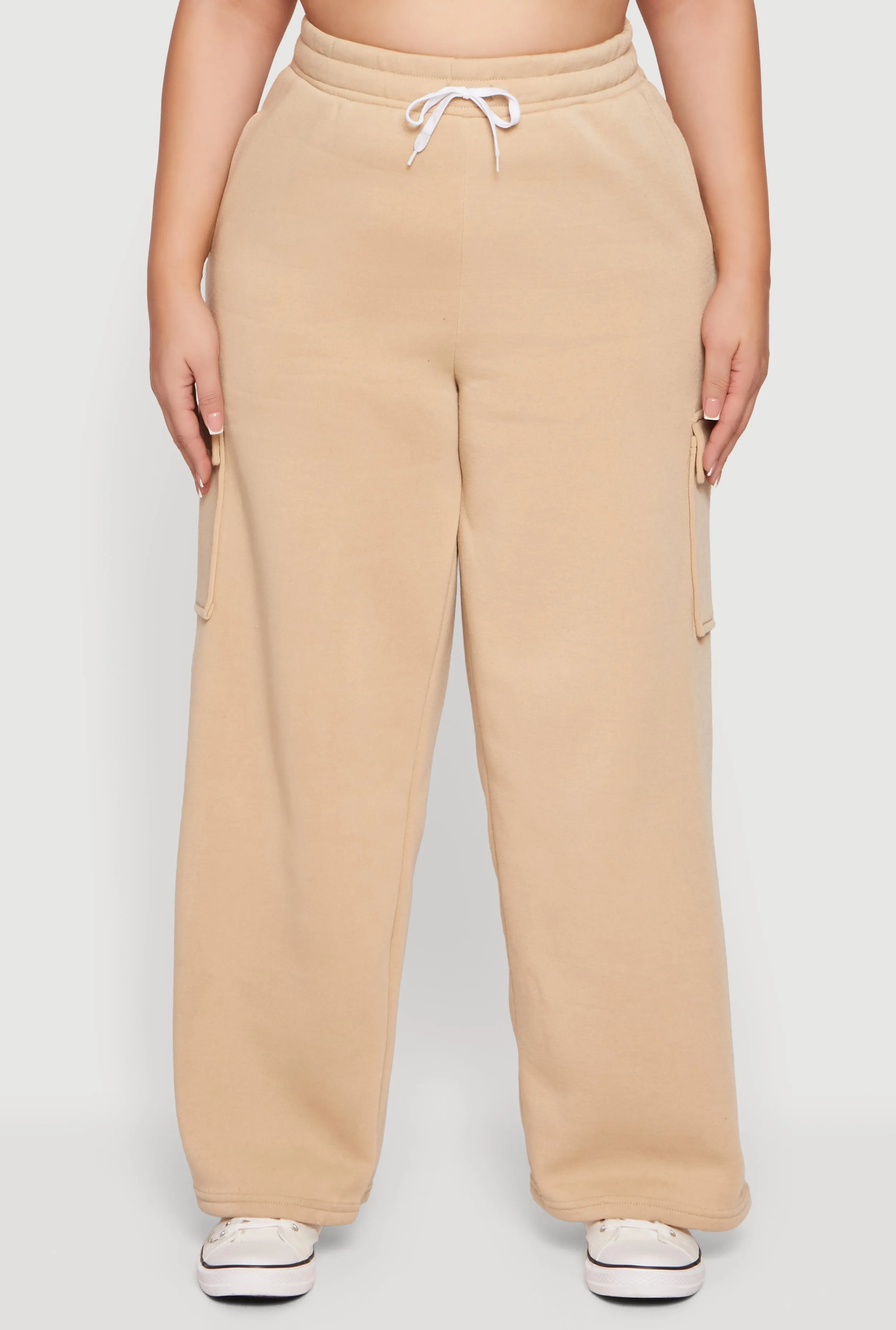 Plus Size Drawstring Waist Cargo Sweatpants sold by Rainbow product image thumbnail 3