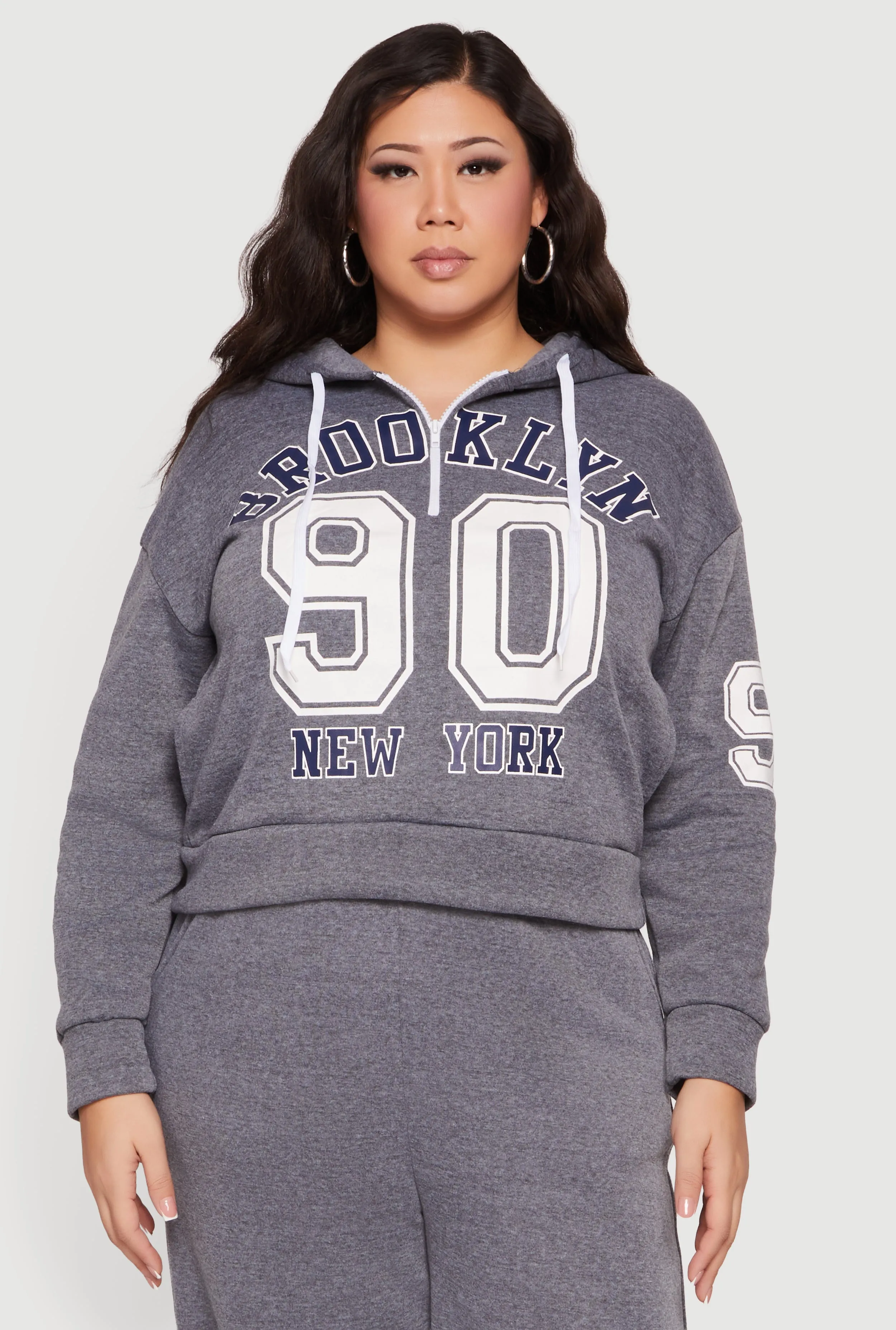 Plus Size Brooklyn 90 New York Graphic Hoodie sold by Rainbow product image thumbnail 3