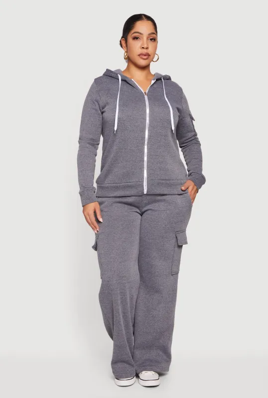 Plus Size Drawstring Waist Cargo Sweatpants sold by Rainbow