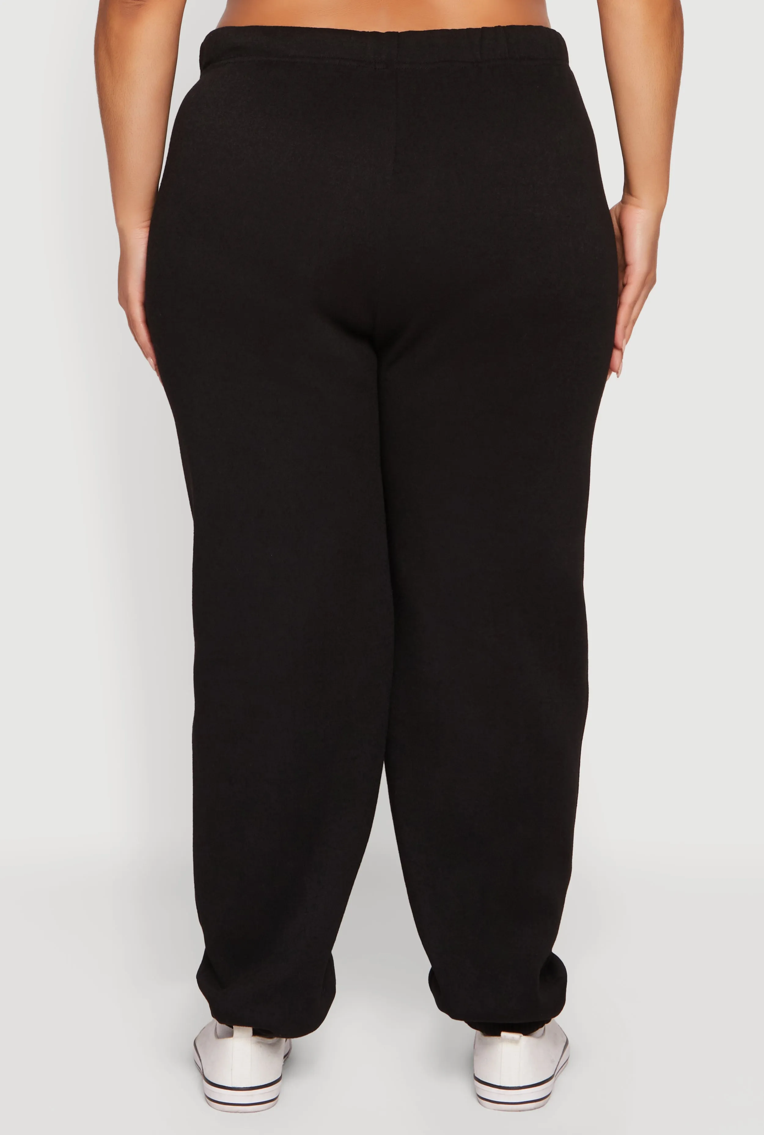 Plus Size High Waisted Contrast Trim Piping Detail Joggers sold by Rainbow product image thumbnail 5