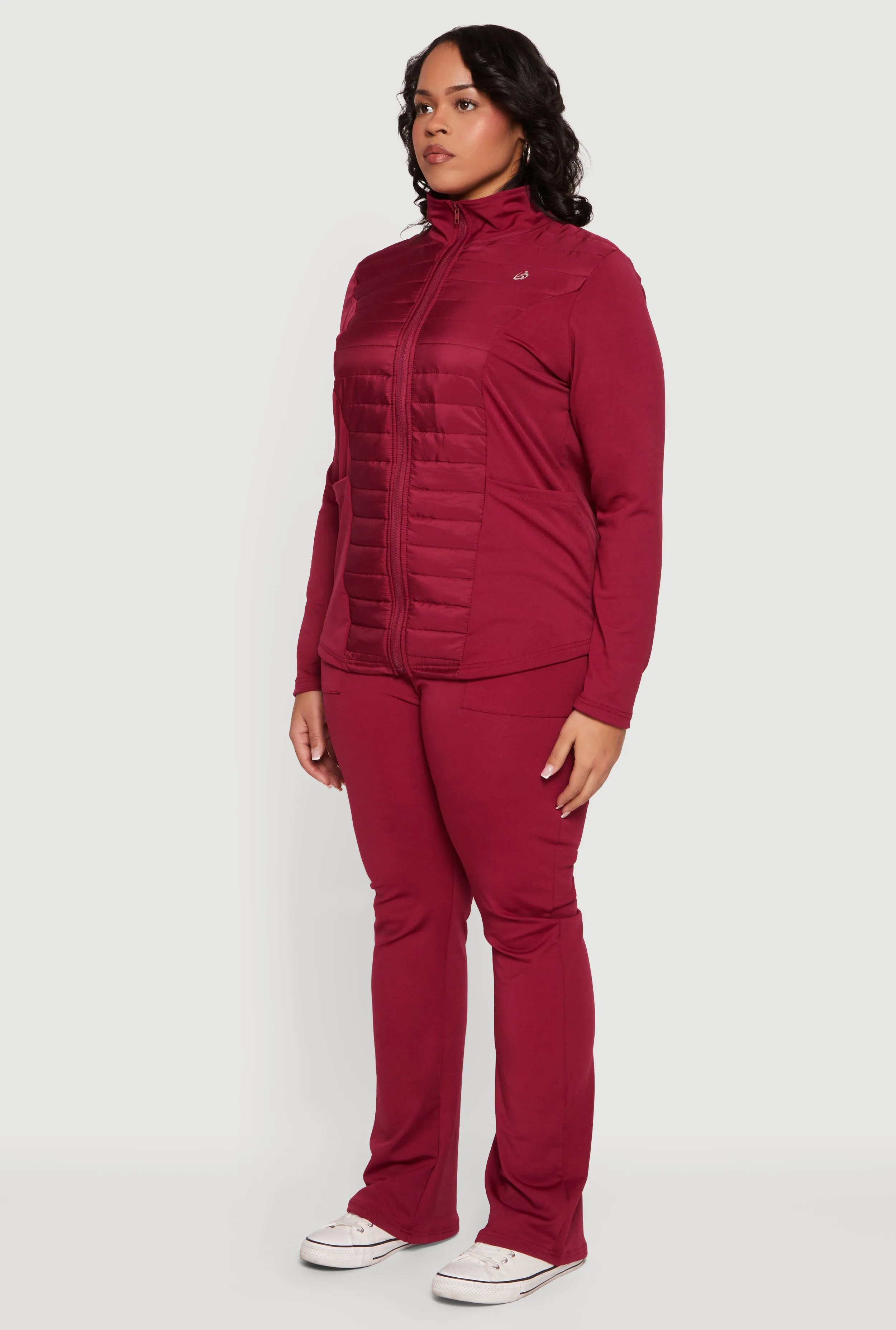 Plus Size Lightweight Puffer Detail Mock Neck Active Jacket sold by Rainbow product image thumbnail 5