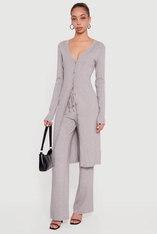 Long Sleeve Ribbed Knit Duster sold by Rainbow