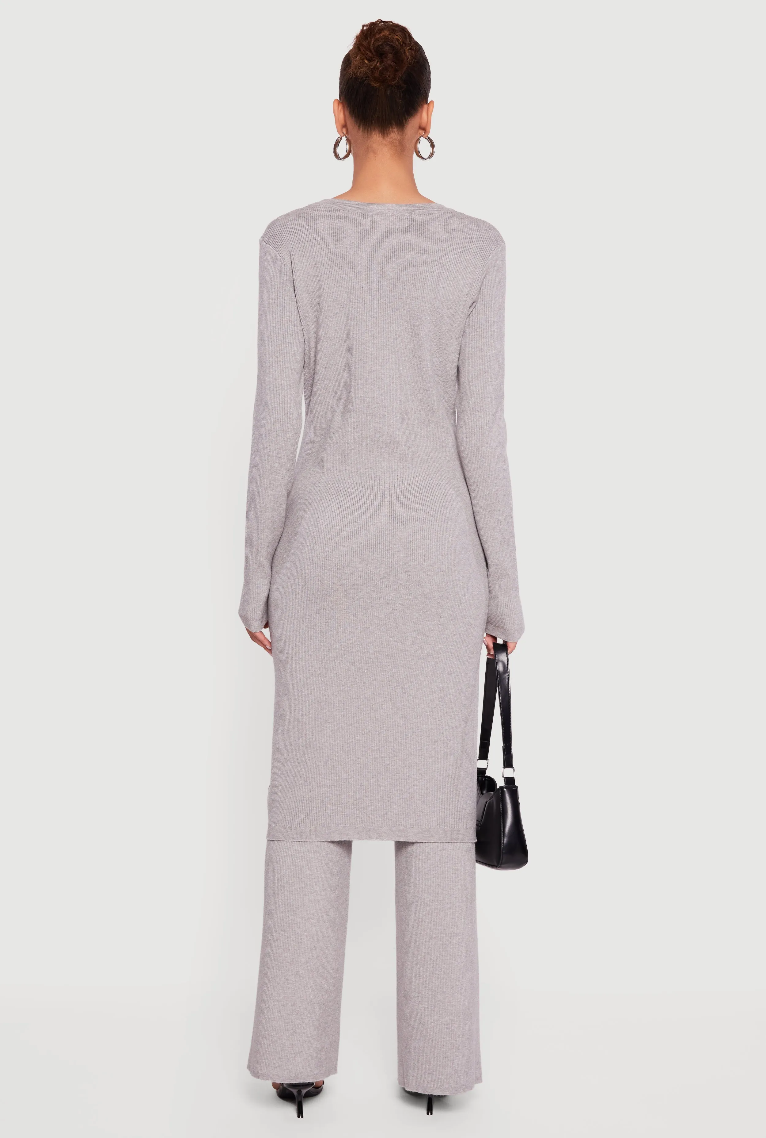 Long Sleeve Ribbed Knit Duster sold by Rainbow product image thumbnail 5