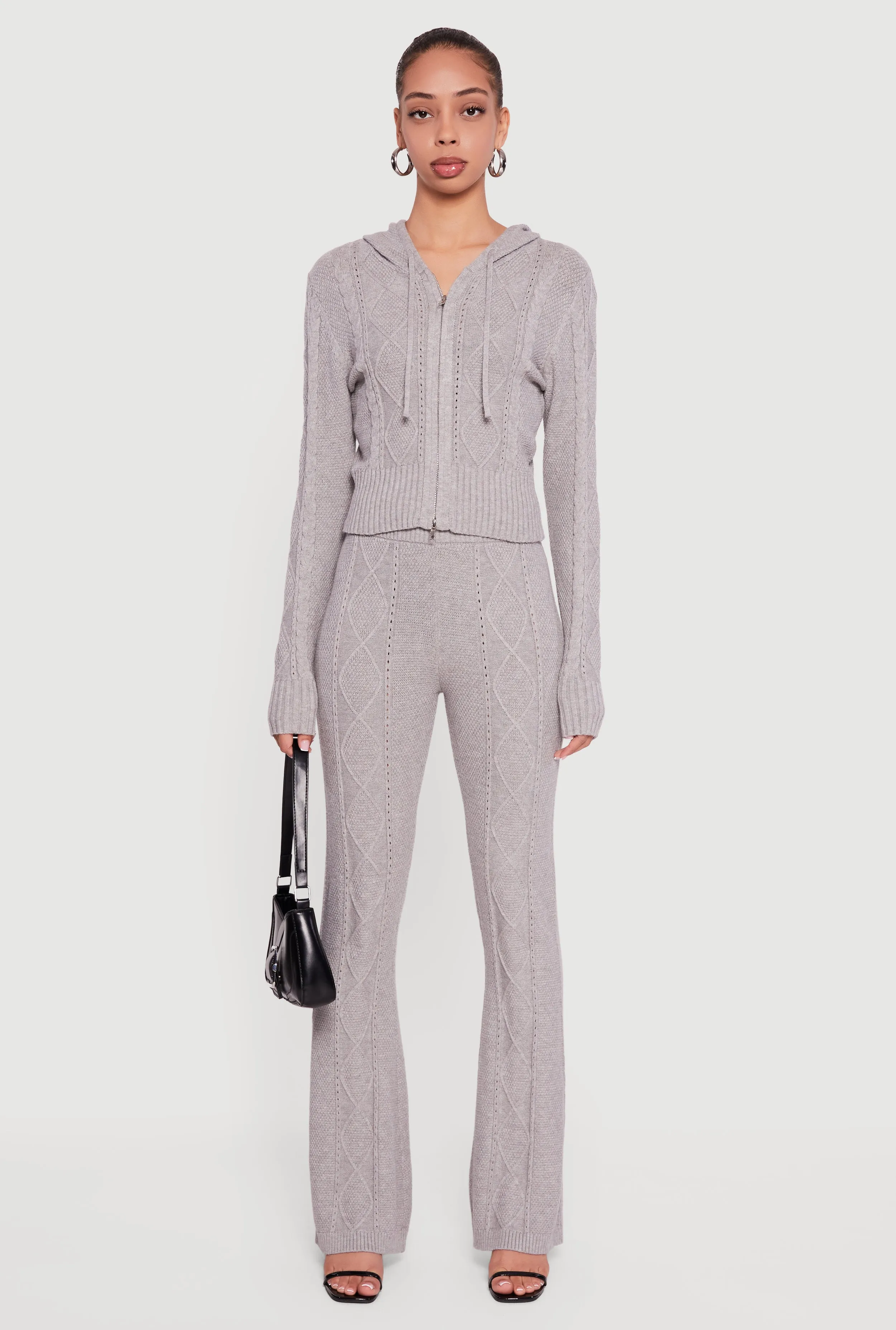 High Waisted Cable Knit Pull On Pants sold by Rainbow product image thumbnail 2