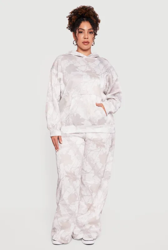Plus Size High Waisted Hunter Camo Wide Leg Sweatpants sold by Rainbow