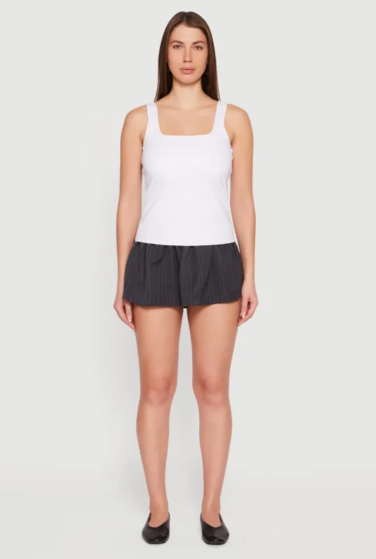 Solid Square Neck Tank Top sold by Rainbow