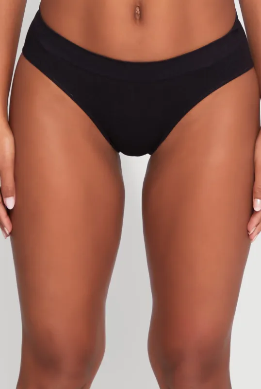 Seamless Ribbed Knit Solid Bikini Panty sold by Rainbow