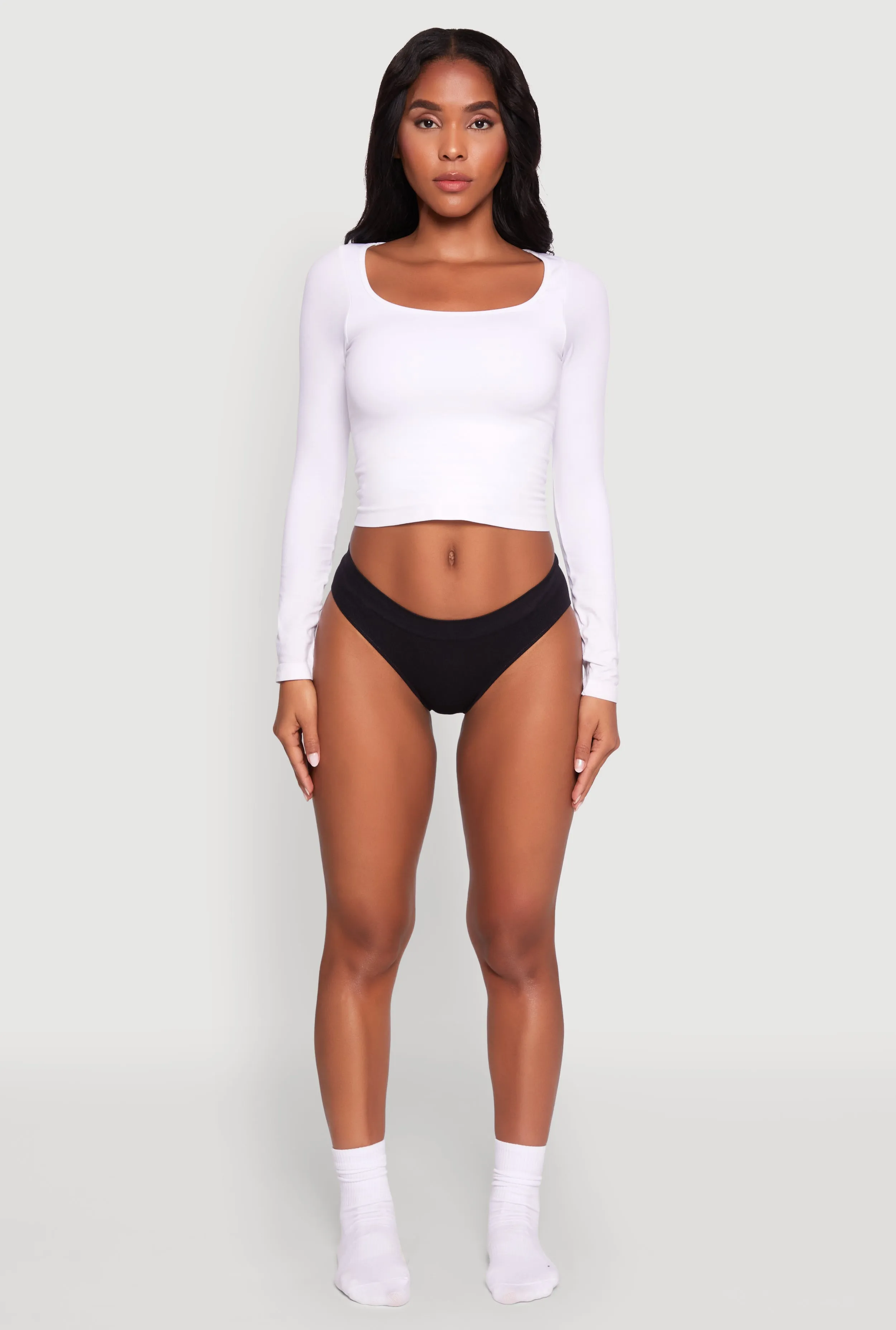 Seamless Ribbed Knit Solid Bikini Panty sold by Rainbow product image thumbnail 2