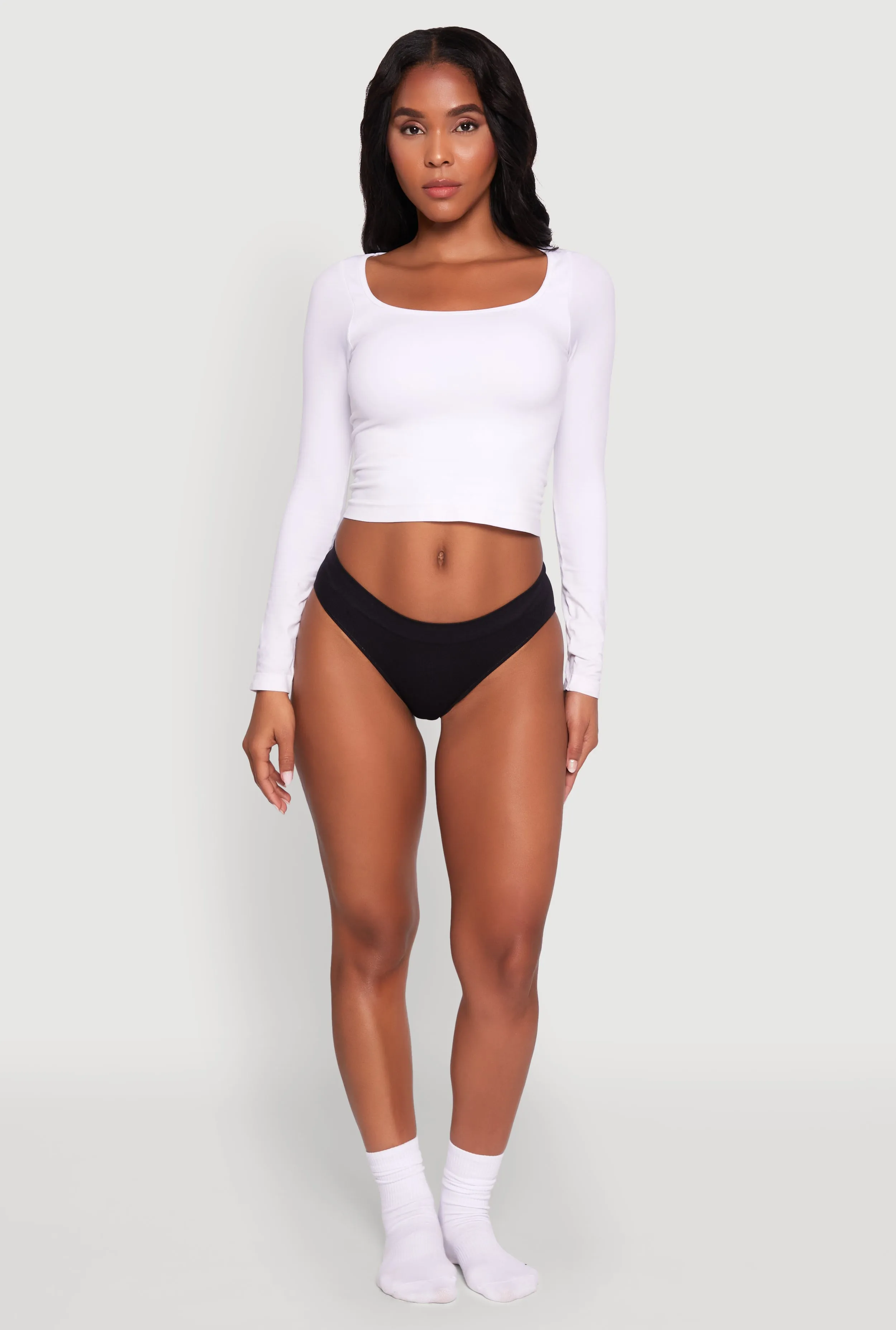 Seamless Ribbed Knit Solid Bikini Panty sold by Rainbow product image thumbnail 3