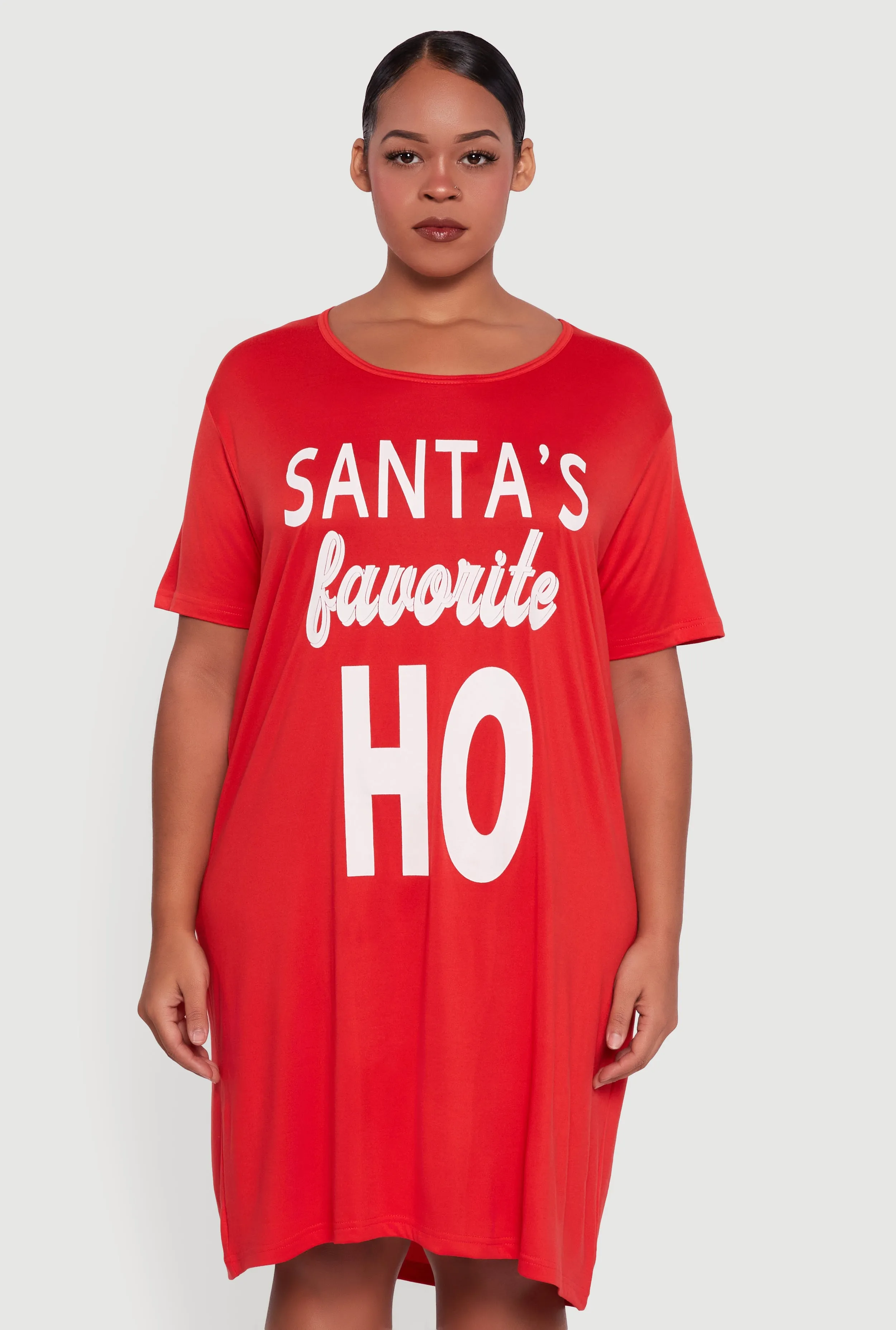 Plus Size Santa Graphic Sleepshirt sold by Rainbow product image thumbnail 2
