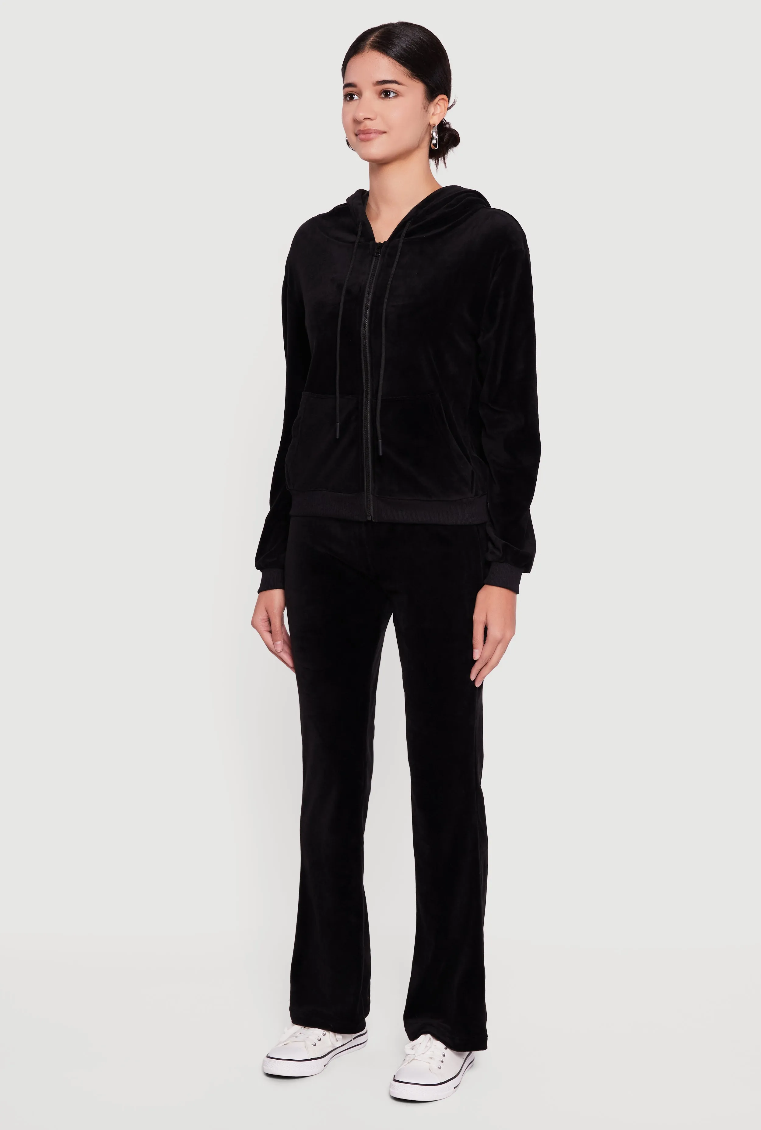 Classic Zip Front Velour Hoodie sold by Rainbow product image thumbnail 5