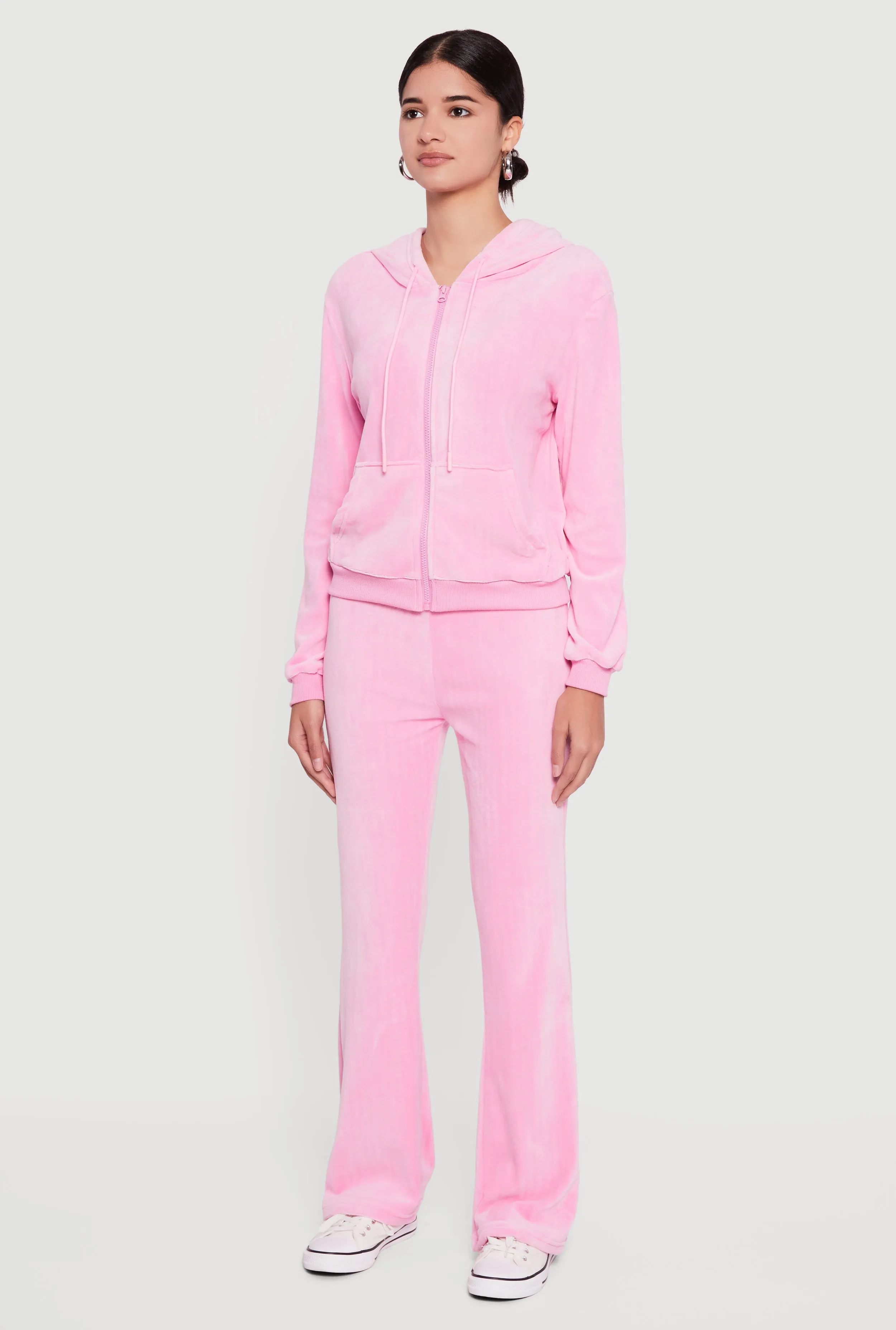 Classic Zip Front Velour Hoodie sold by Rainbow product image thumbnail 5