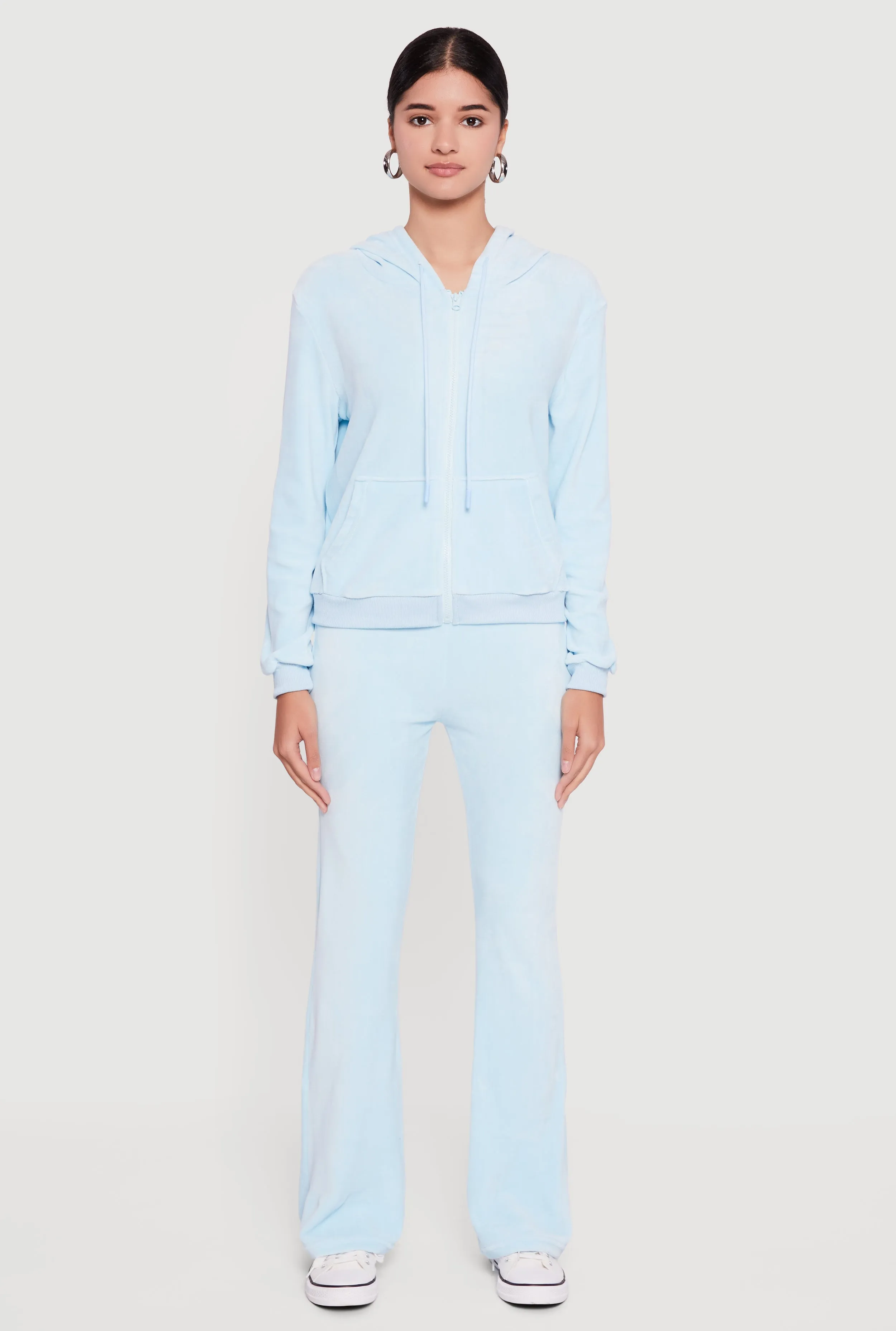 Classic Zip Front Velour Hoodie sold by Rainbow product image thumbnail 3