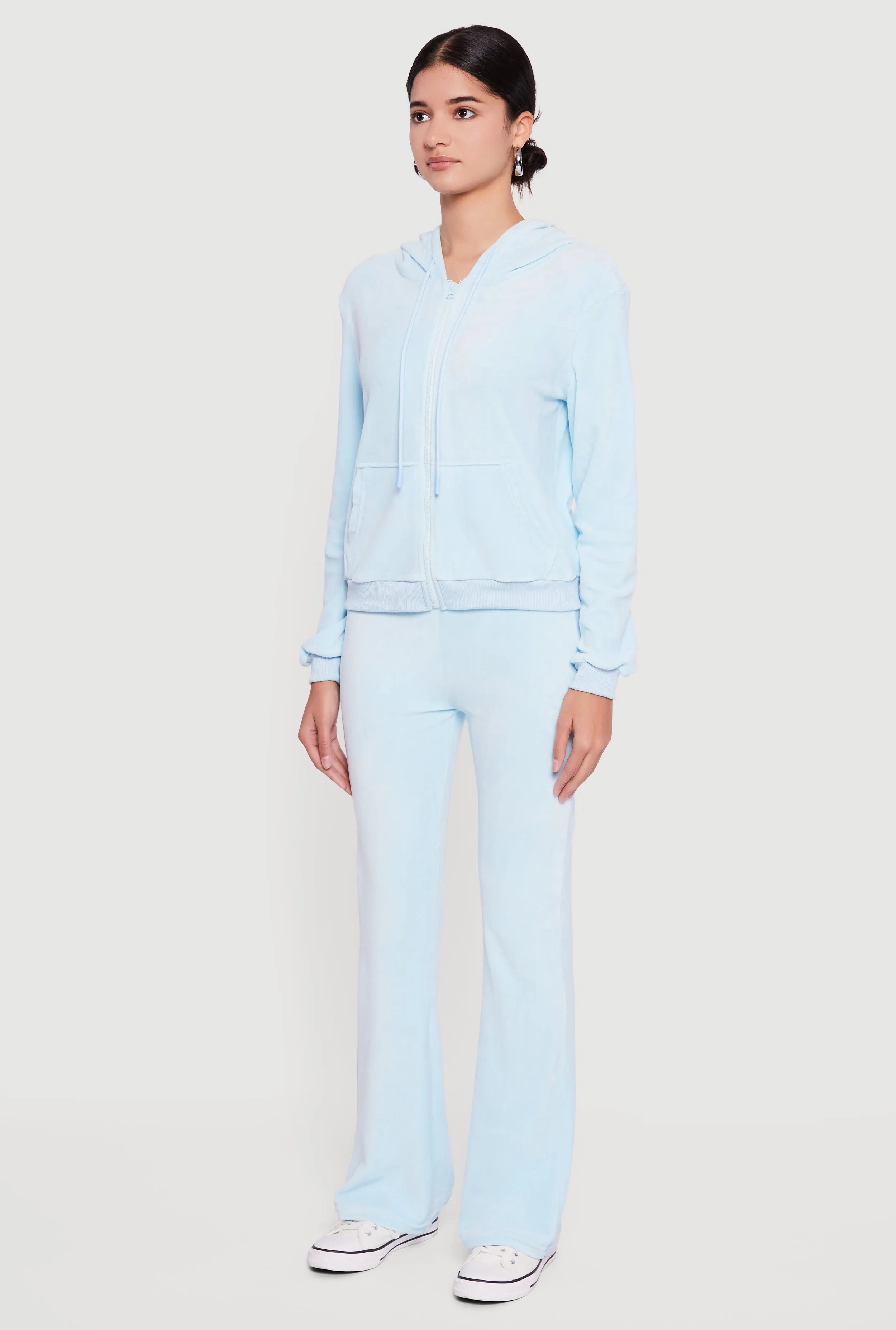 Classic Zip Front Velour Hoodie sold by Rainbow product image thumbnail 5