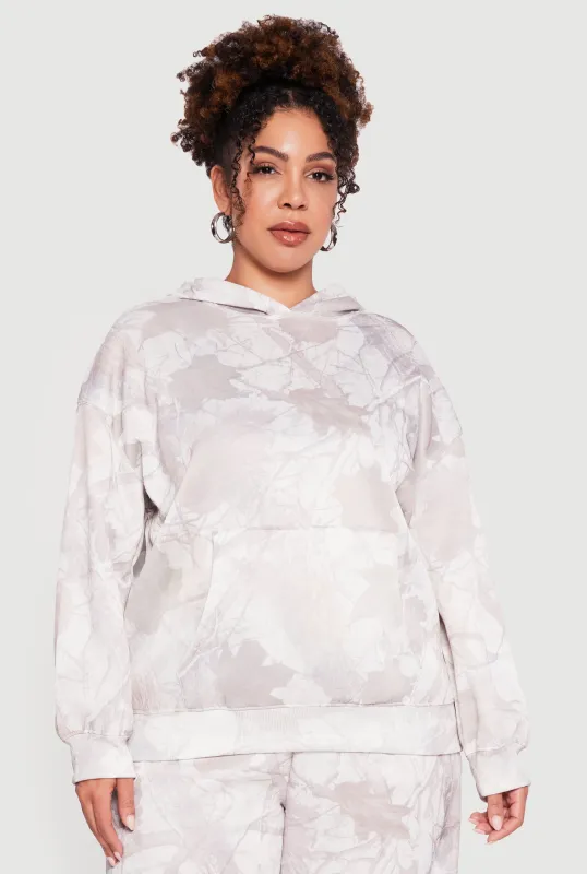 Plus Size Almost Famous Hunter Camouflage Pullover Hoodie sold by Rainbow
