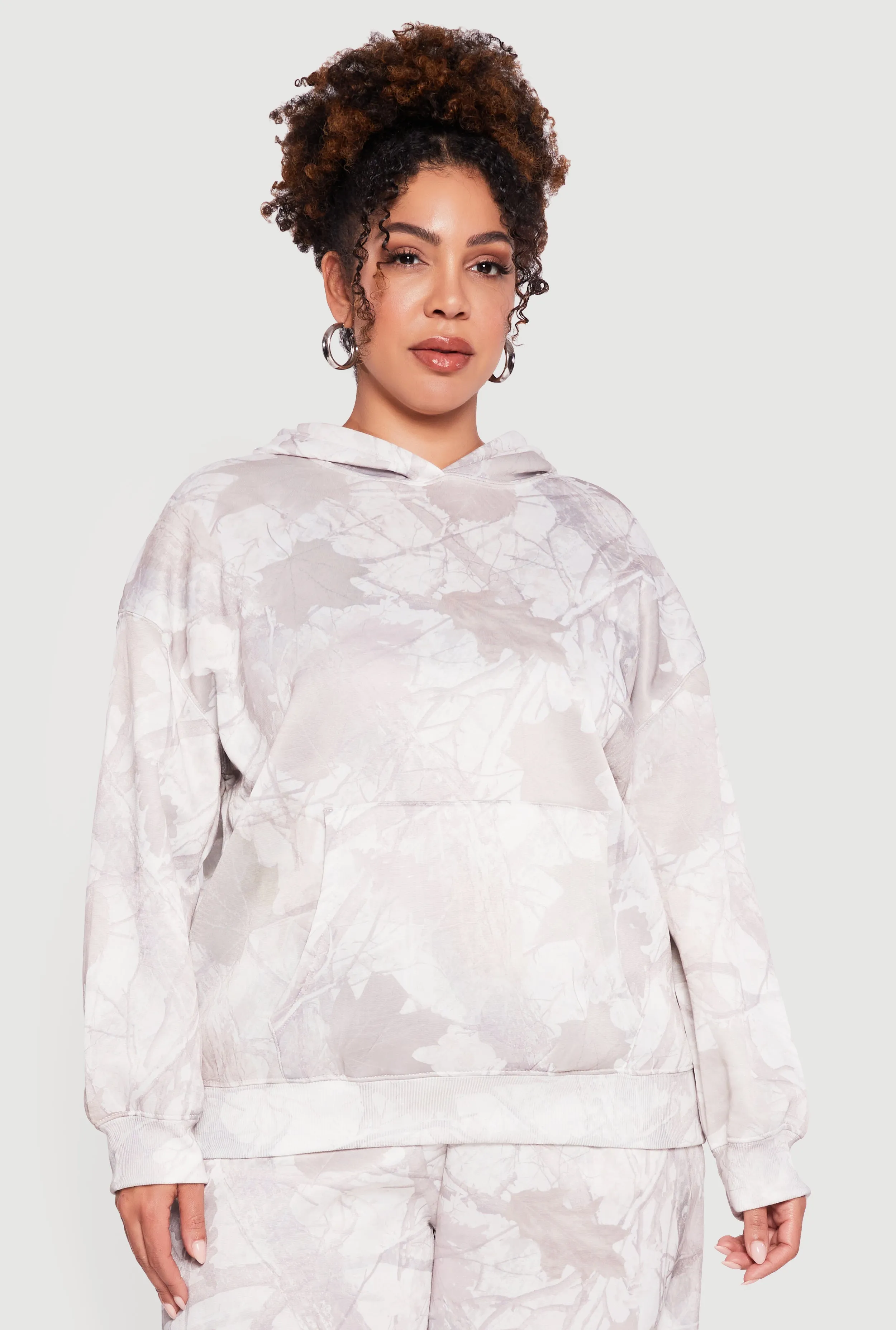 Plus Size Almost Famous Hunter Camouflage Pullover Hoodie sold by Rainbow