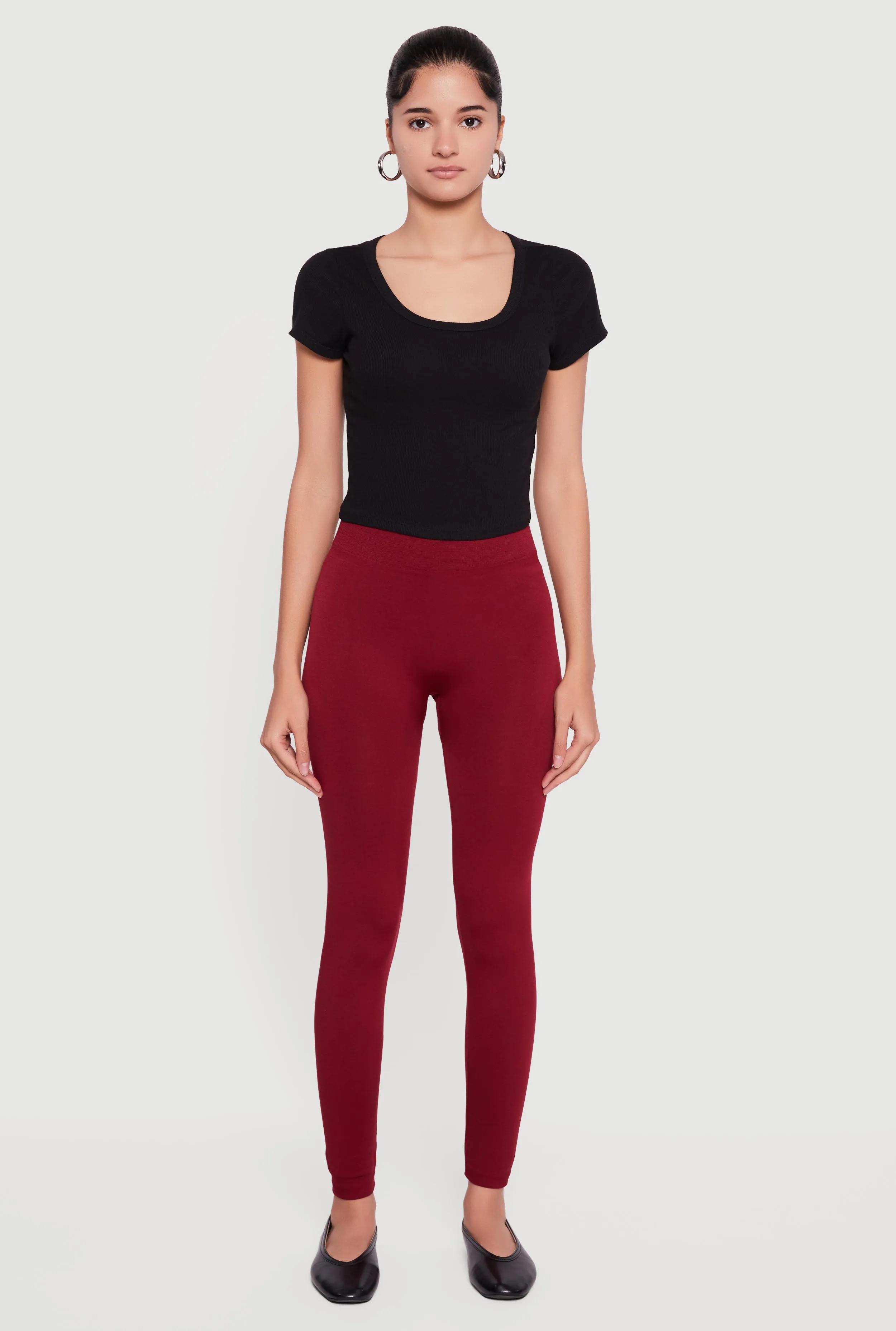 High Waisted Fleece Lined Leggings sold by Rainbow product image thumbnail 2