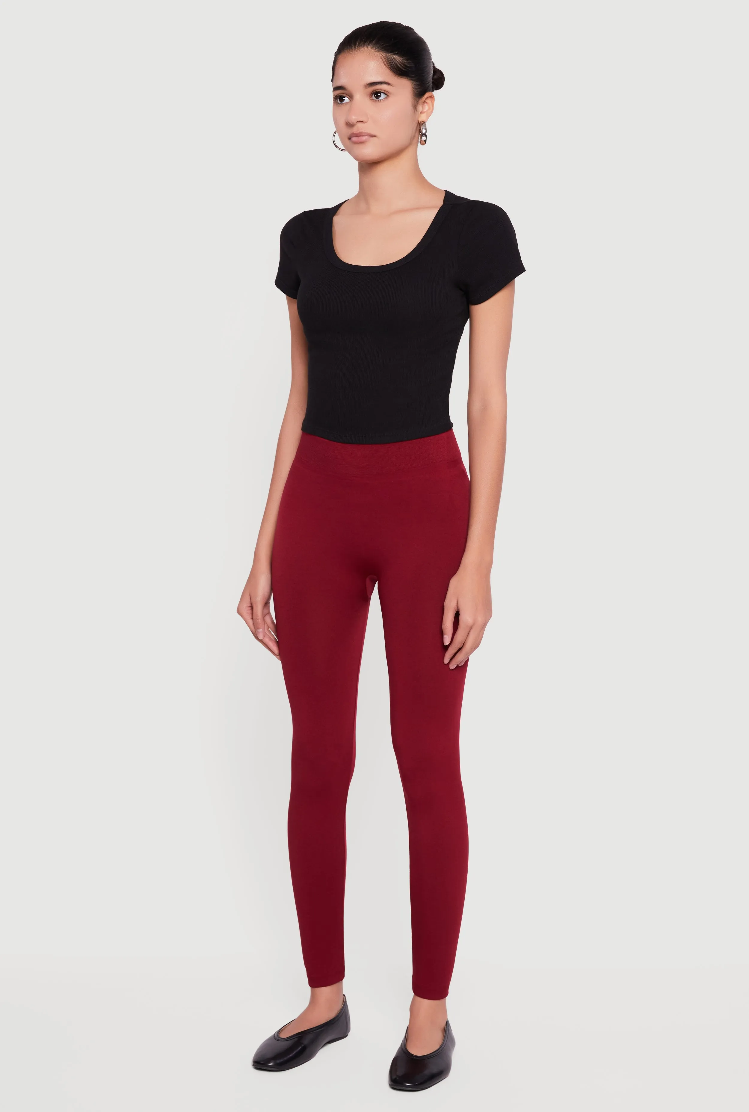 High Waisted Fleece Lined Leggings sold by Rainbow product image thumbnail 3