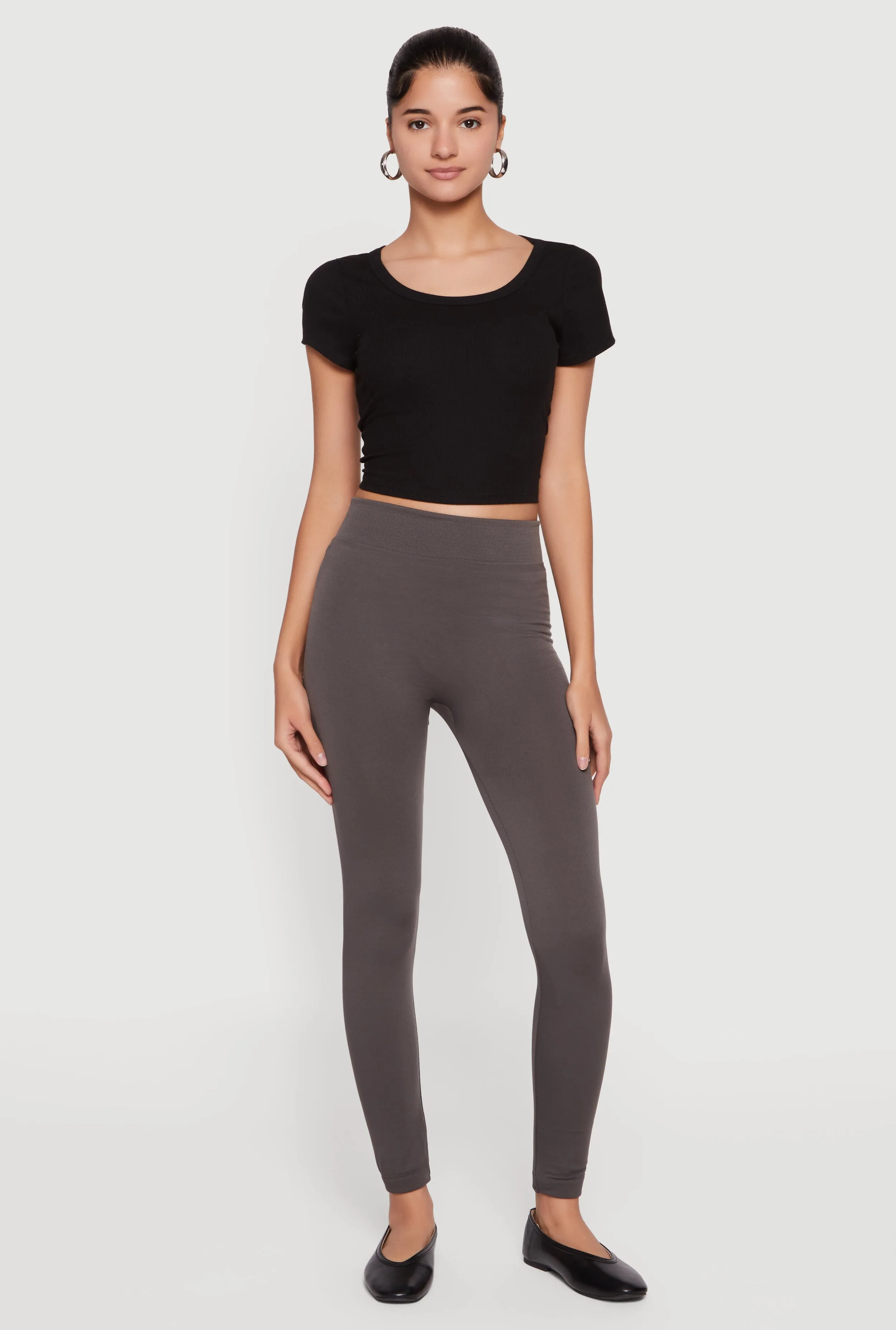 High Waisted Fleece Lined Leggings sold by Rainbow