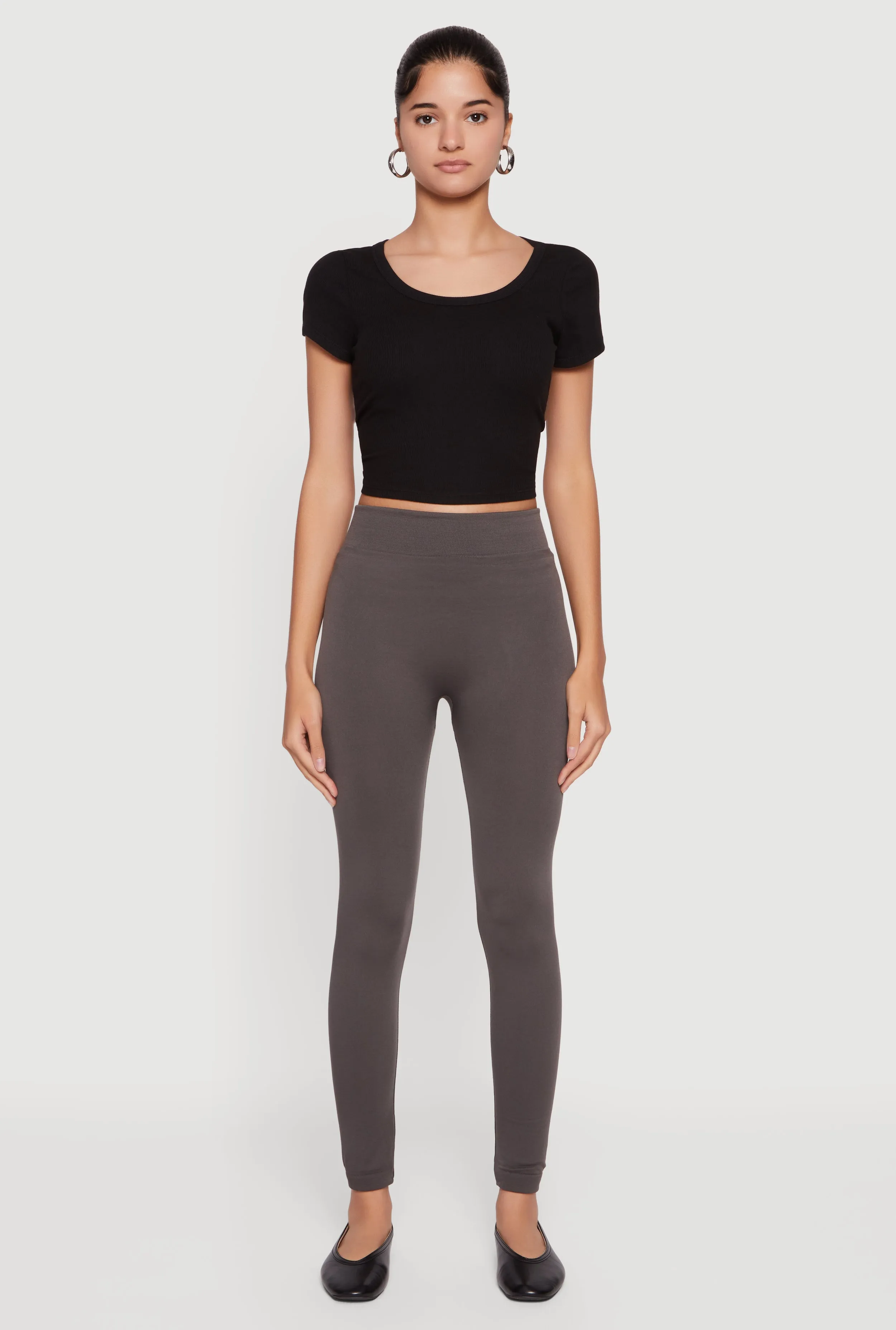 High Waisted Fleece Lined Leggings sold by Rainbow product image thumbnail 2