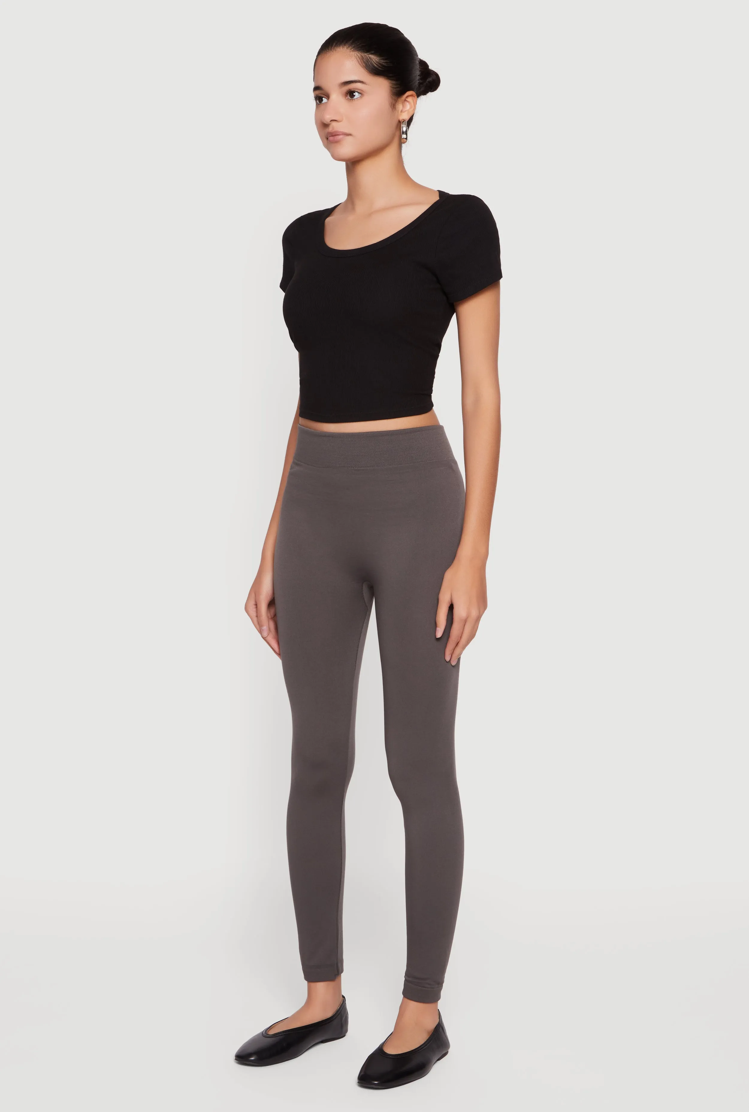 High Waisted Fleece Lined Leggings sold by Rainbow product image thumbnail 3